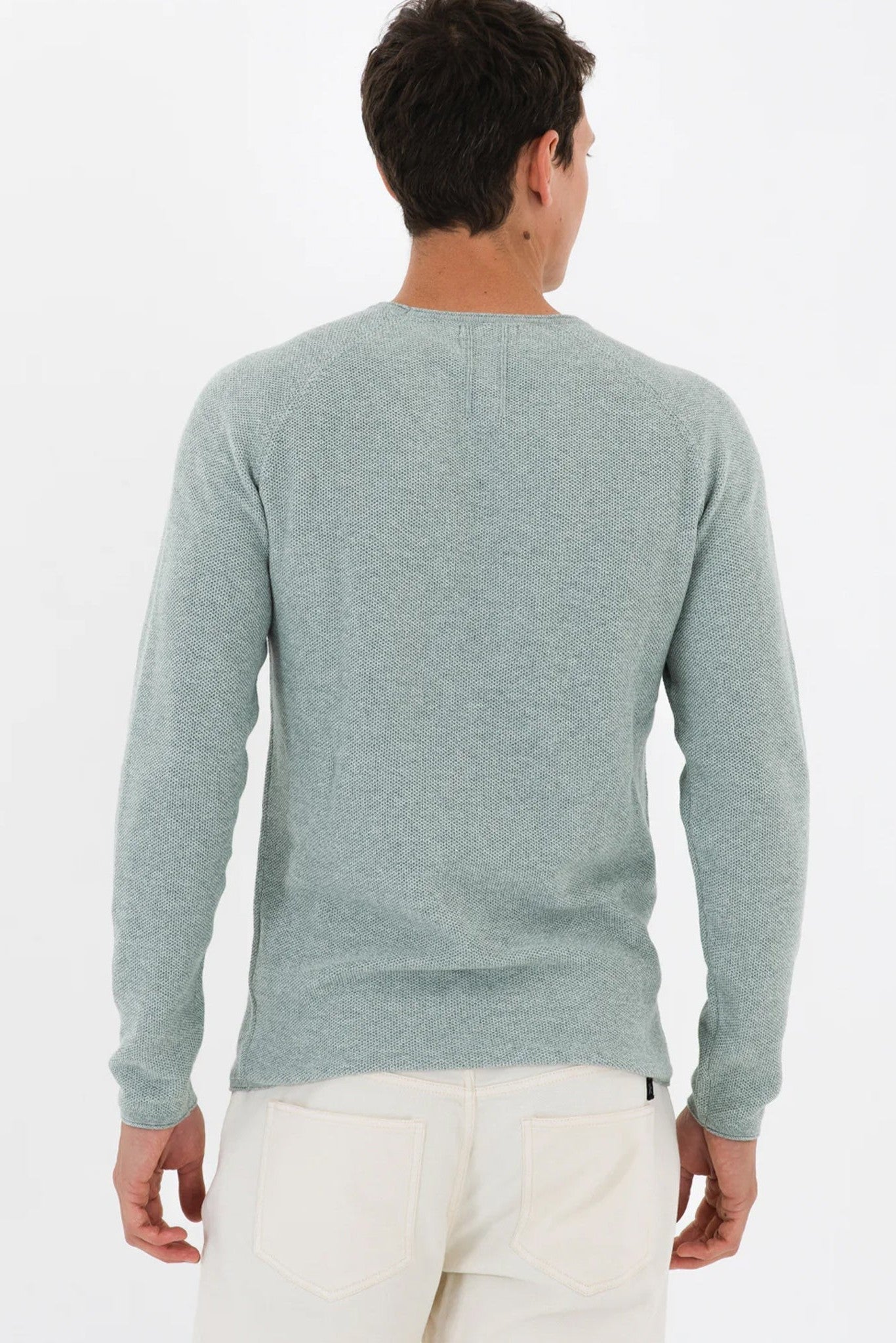 NOWADAYS - Honeycomb Crew Neck - Jade Green - BACKYARD