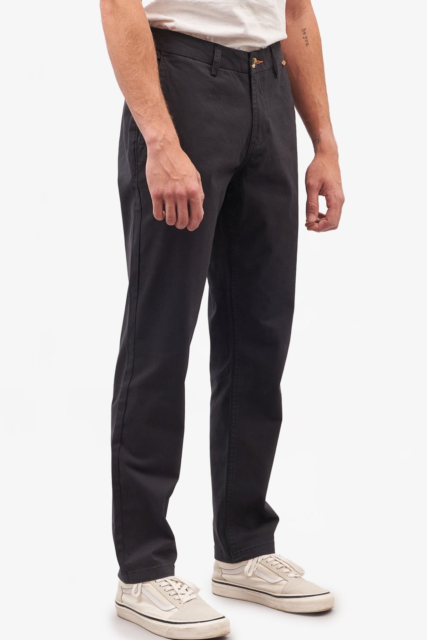 PASSENGER - 365 Organic Cotton Trouser - Faded Black - BACKYARD