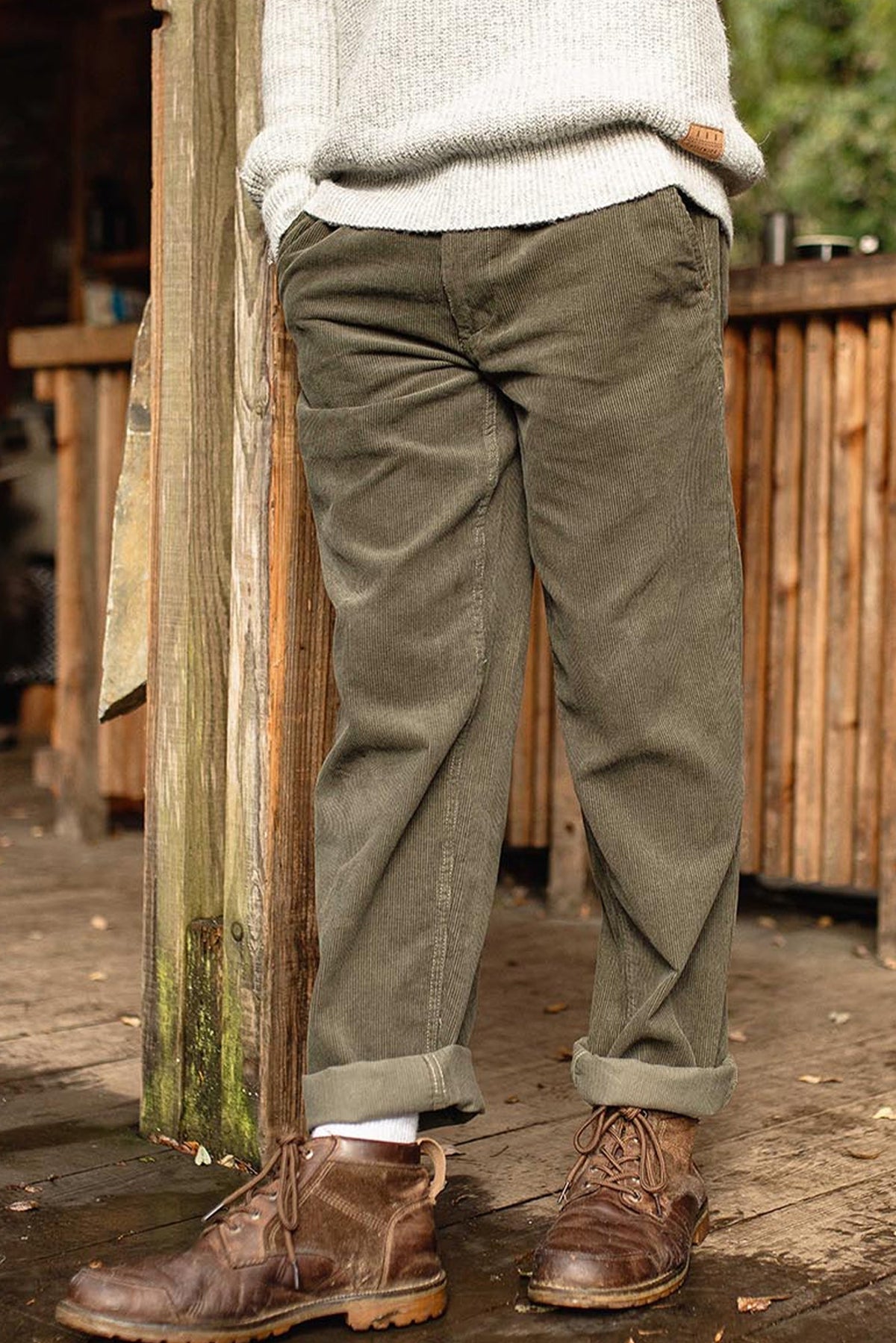 PASSENGER - Adventurer Cord Trouser - Dusty Olive - BACKYARD