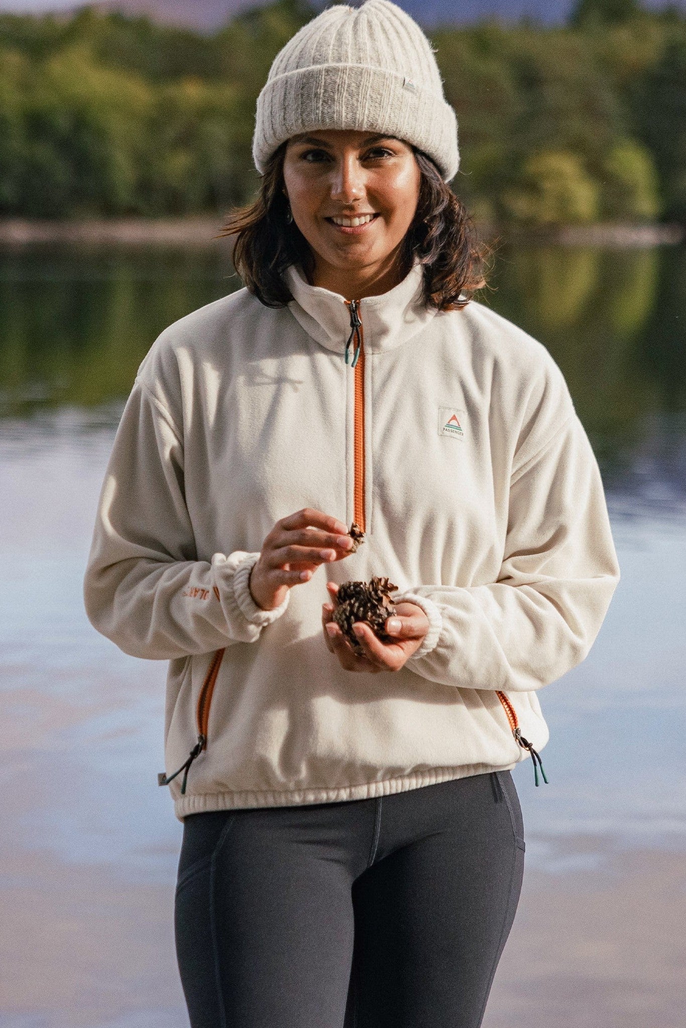 PASSENGER - Ayla Recycled Micro Polartec® Fleece - Vintage White - BACKYARD