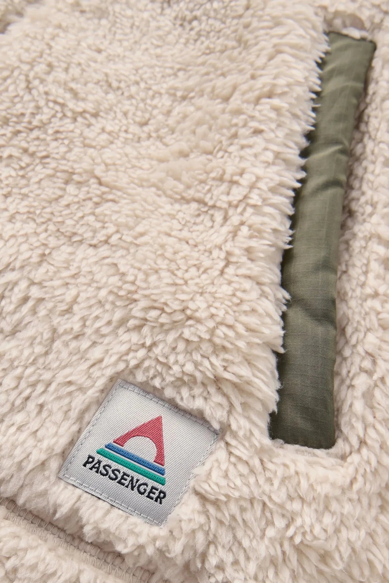 PASSENGER-Beaumont Recycled Sherpa Hooded Fleece 2.0-Vintage White-BACKYARD