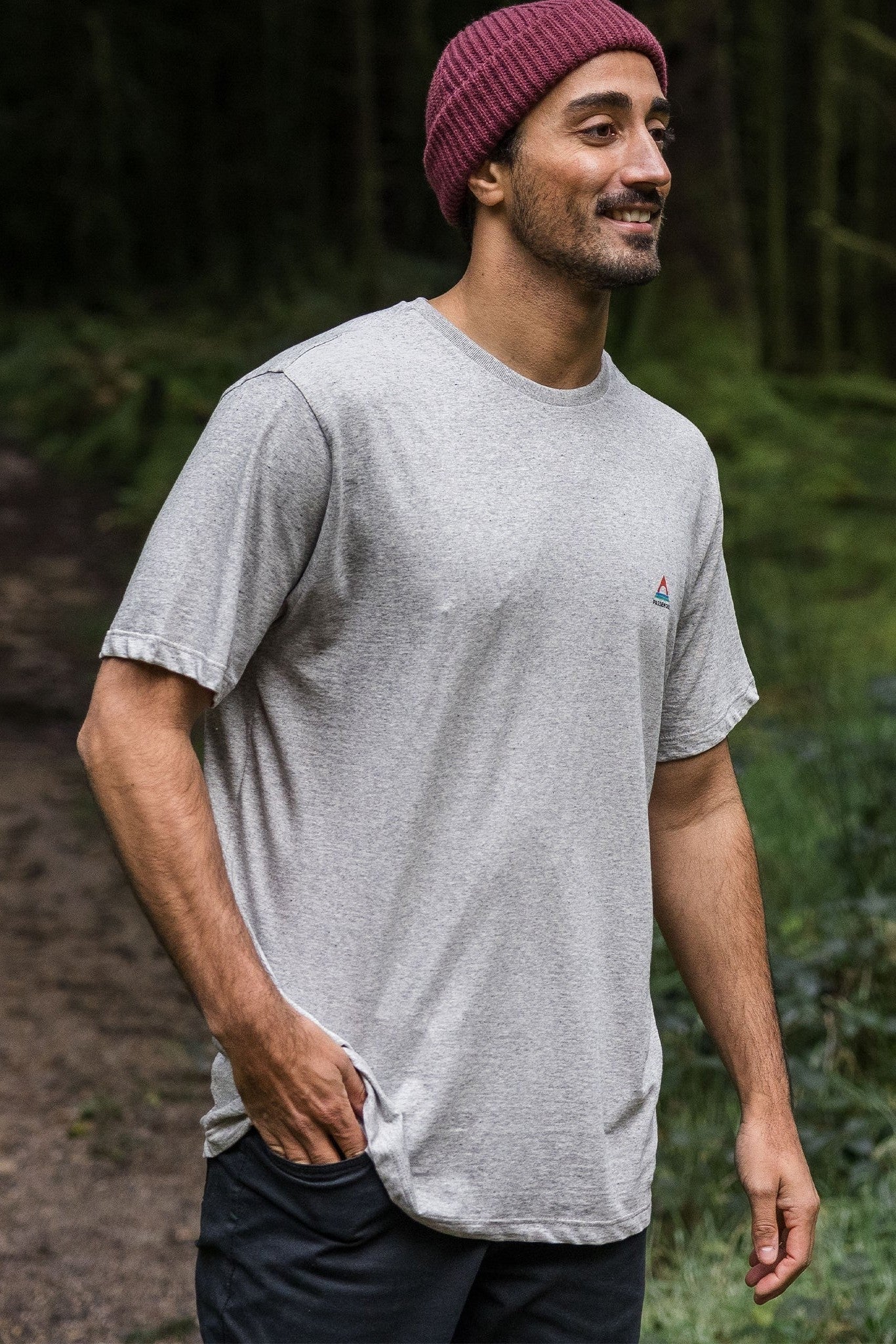 PASSENGER - Classic Logo Recycled Cotton T-Shirt - Mid Grey Marl - BACKYARD