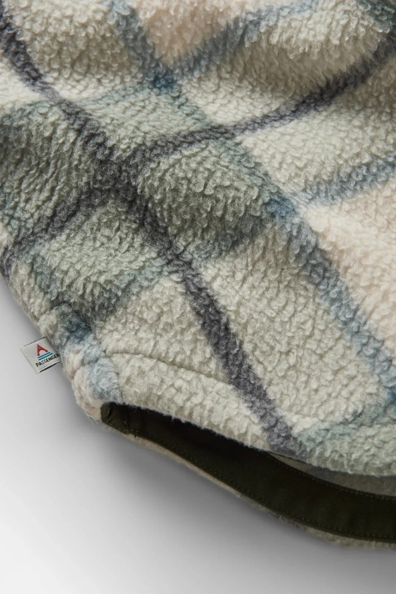 PASSENGER - Cloudy 2.0 Recycled Sherpa Fleece Shirt - Pistachio Check - BACKYARD