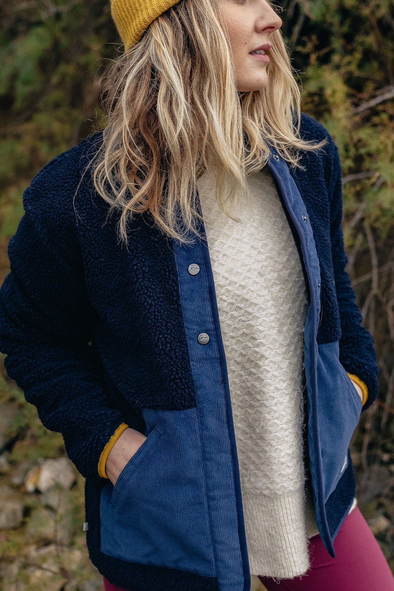 PASSENGER - Clover 2.0 Recycled Sherpa Fleece - Deep Navy - BACKYARD