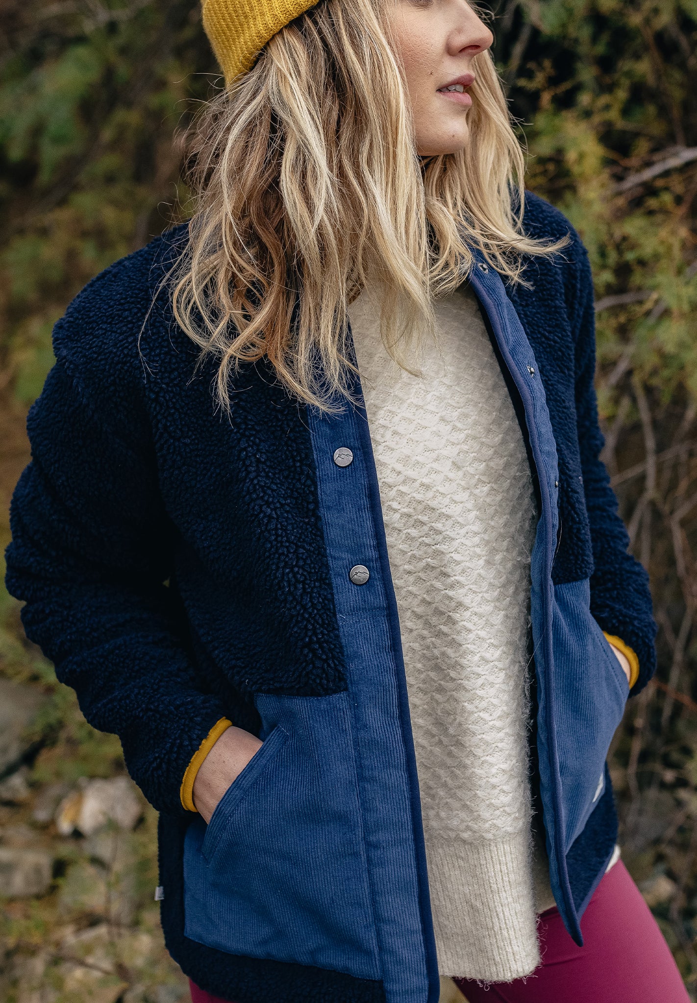 PASSENGER - Clover 2.0 Recycled Sherpa Fleece - Deep Navy - BACKYARD