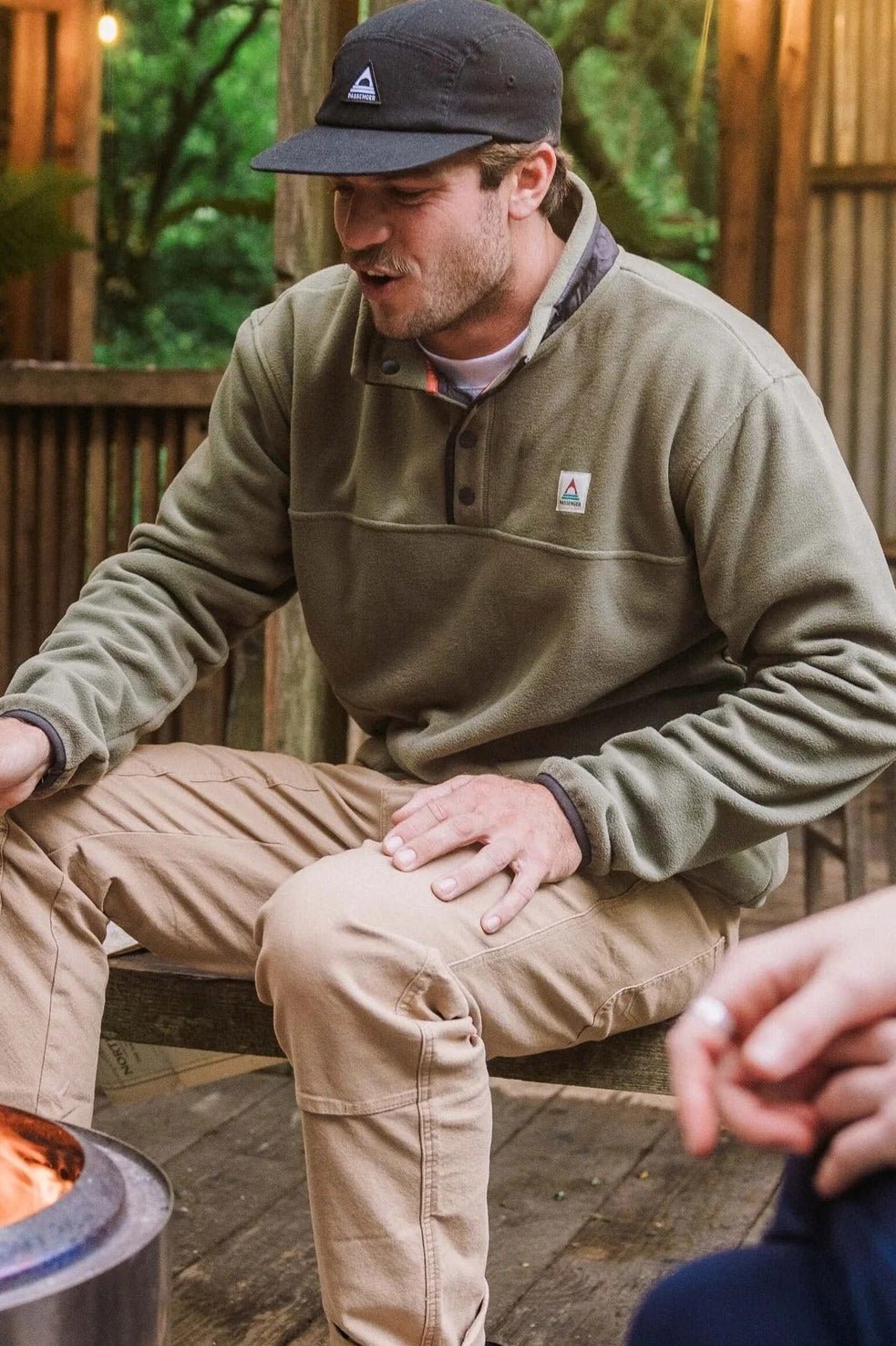PASSENGER-Dusk Recycled Polartec® Fleece-Dusty Olive-BACKYARD