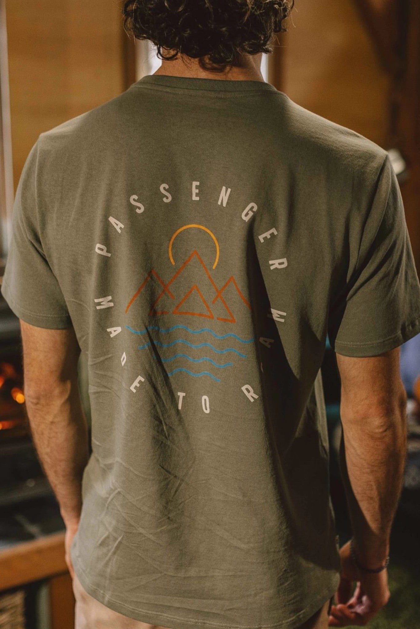 PASSENGER - Escapism Recycled Cotton T-Shirt - Dusty Olive - BACKYARD