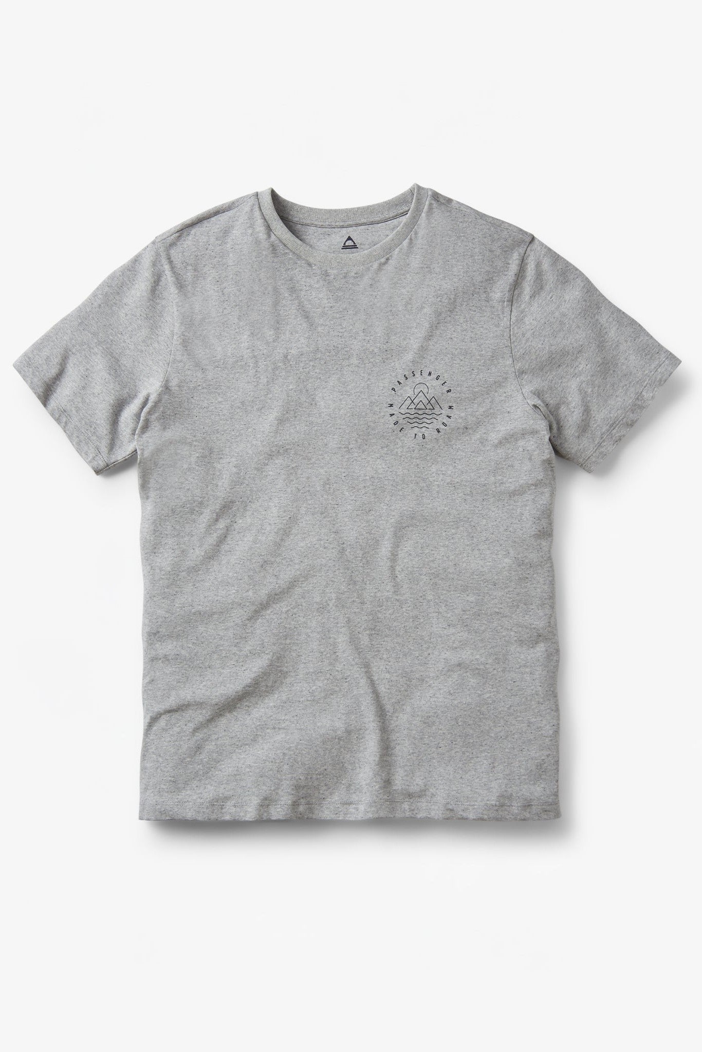 PASSENGER - Escapism Recycled Cotton T-Shirt - Grey Marl - BACKYARD