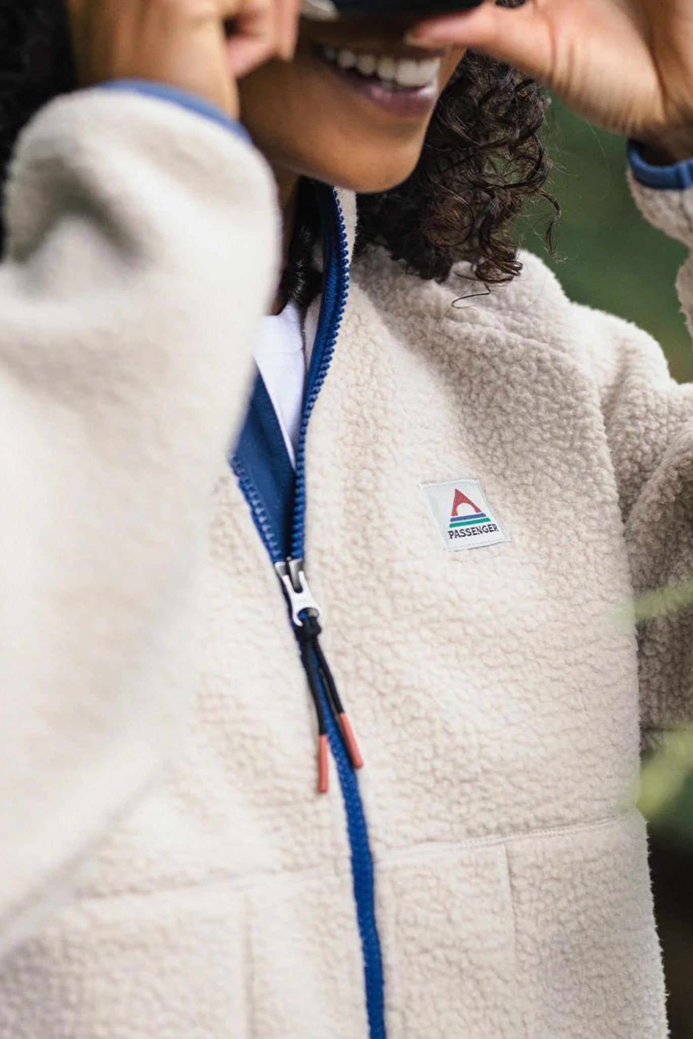 PASSENGER - Fairbanks 2.0 Full Zip Recycled Sherpa Fleece - Oatmeal - BACKYARD
