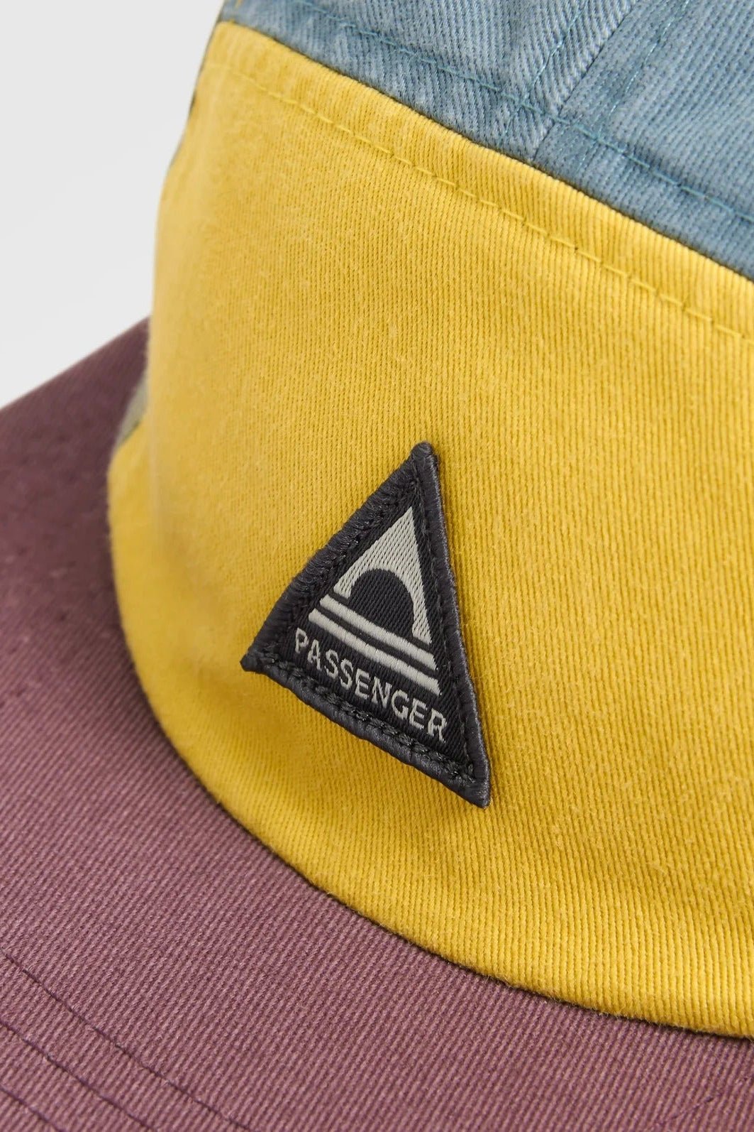 PASSENGER-Fixie Organic 5 Panel Cap 2.0-Dusty Ochre Stormy Blue-BACKYARD