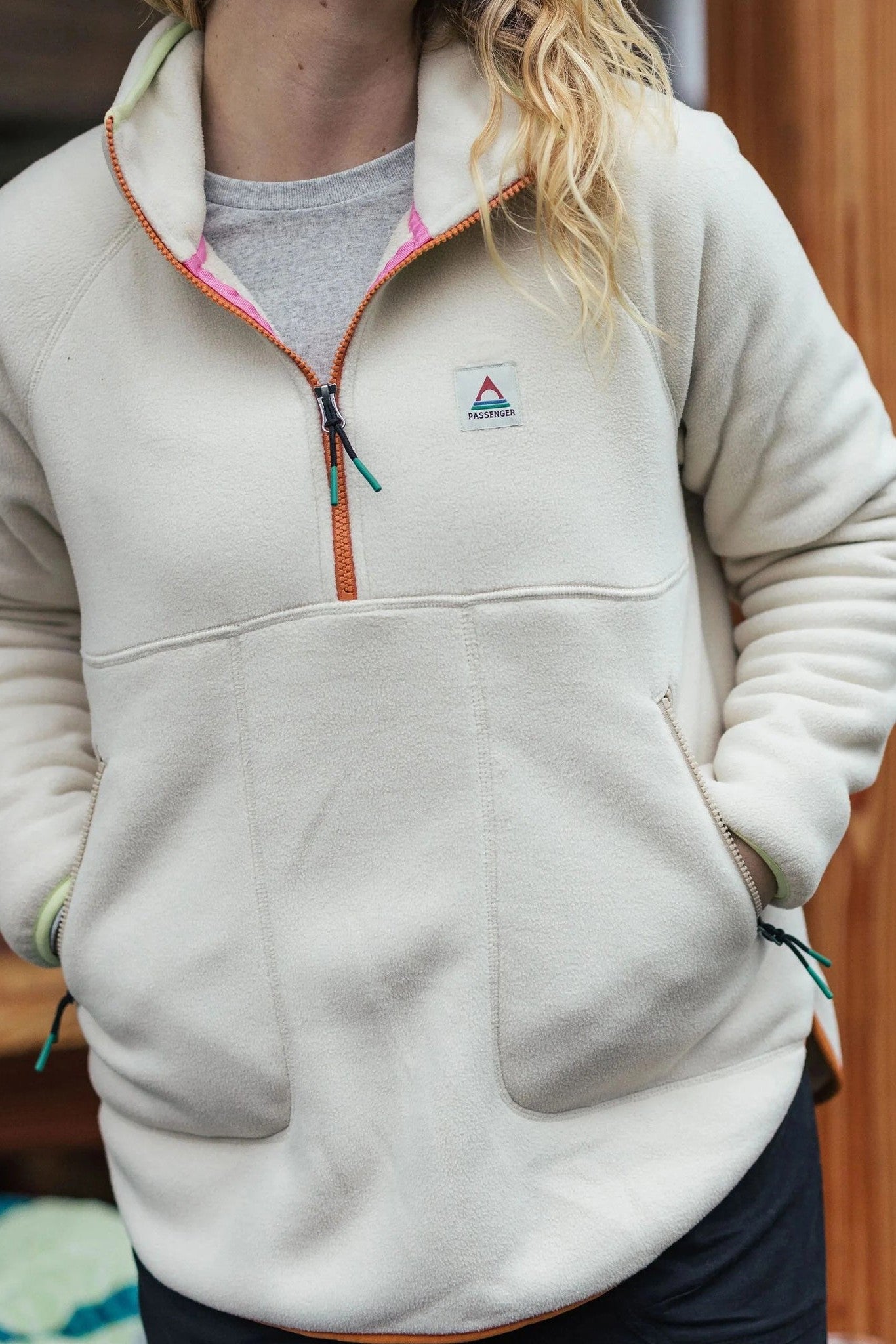 PASSENGER - Folksy Recycled Sherpa Fleece - Oat - BACKYARD