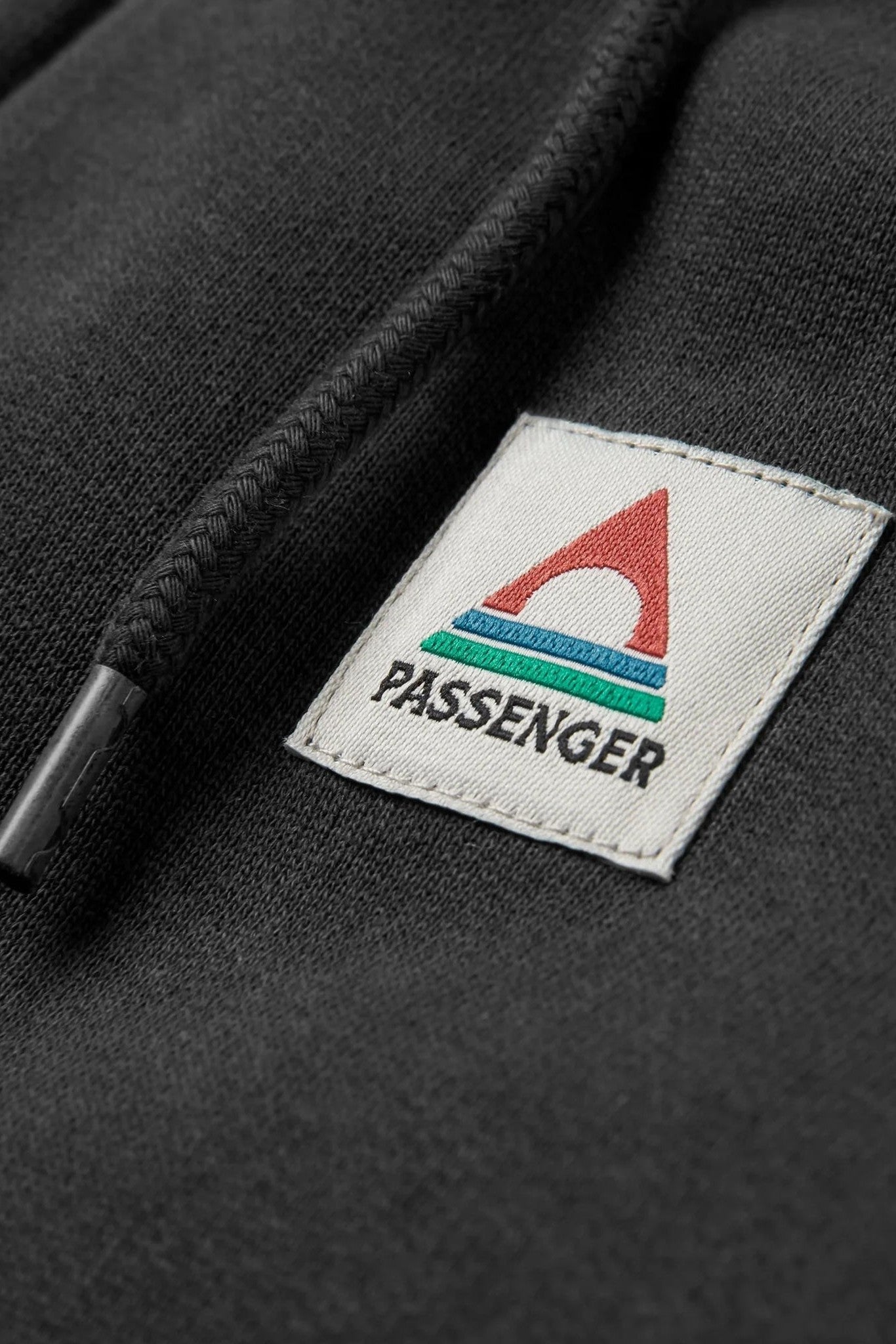 PASSENGER - Heritage Full Zip Recycled Cotton Hoodie - Black - BACKYARD
