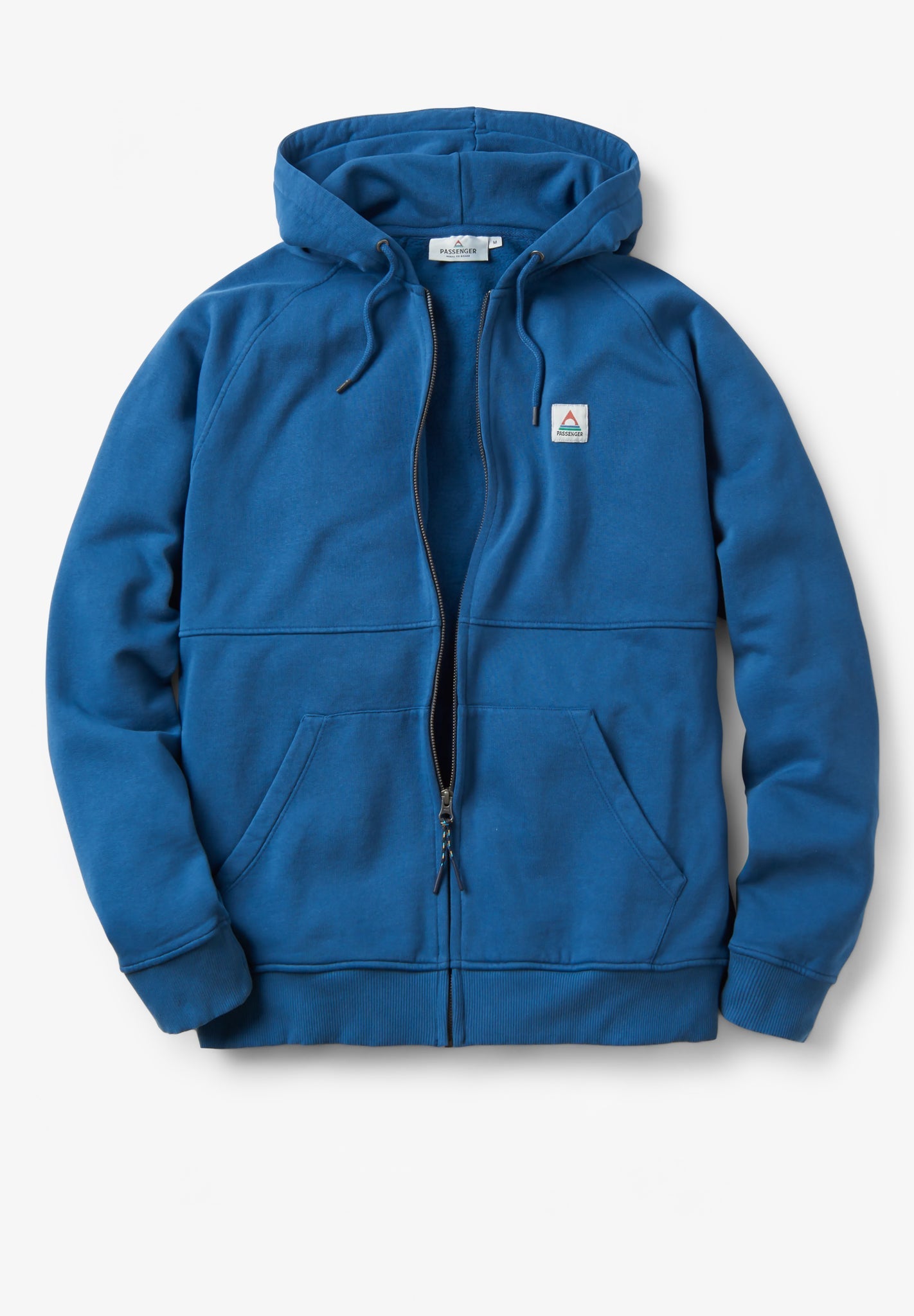PASSENGER - Heritage Full Zip Recycled Cotton Hoodie - Dark Denim - BACKYARD