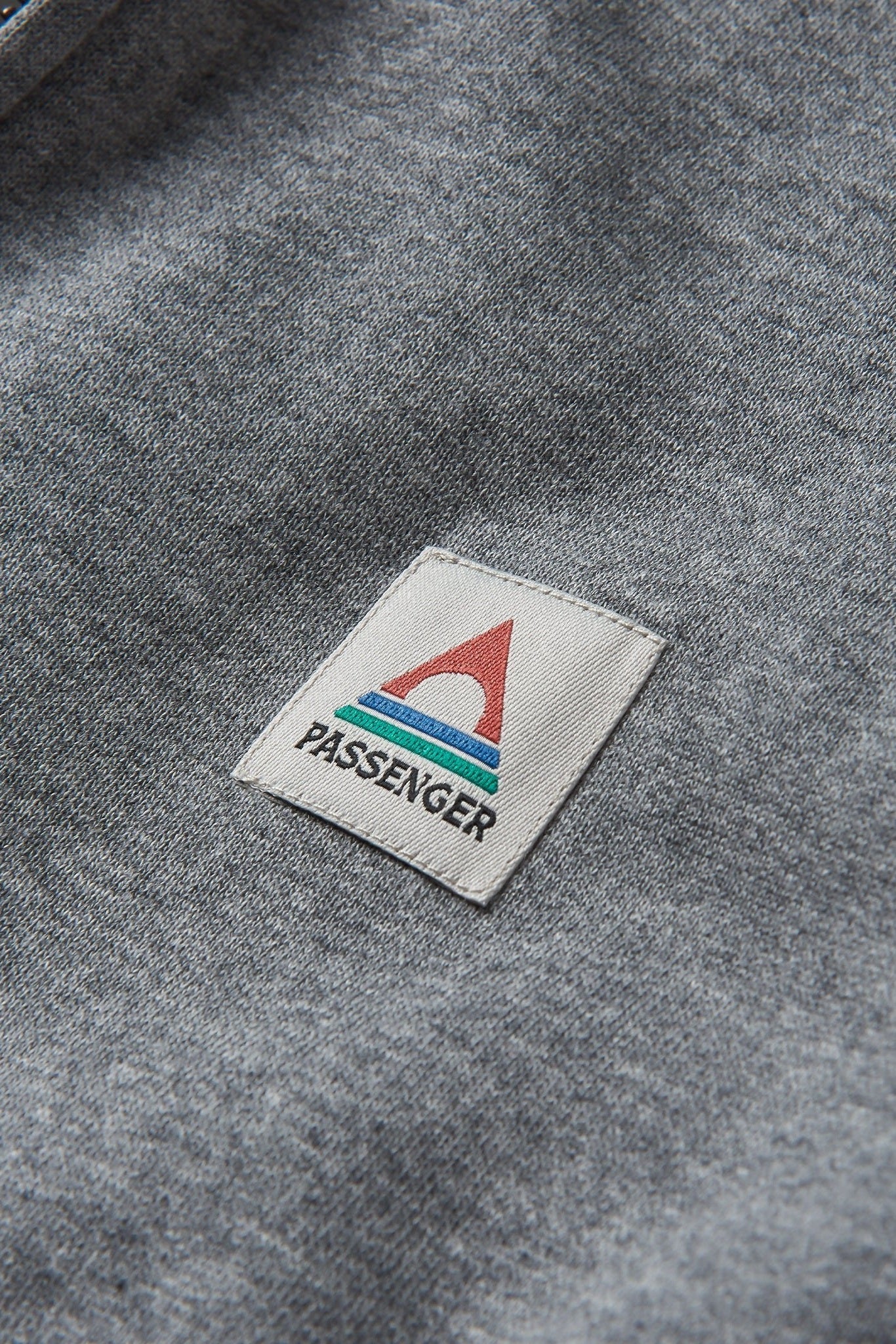 PASSENGER - Heritage Full Zip Recycled Cotton Hoodie - Dark Grey Marl - BACKYARD