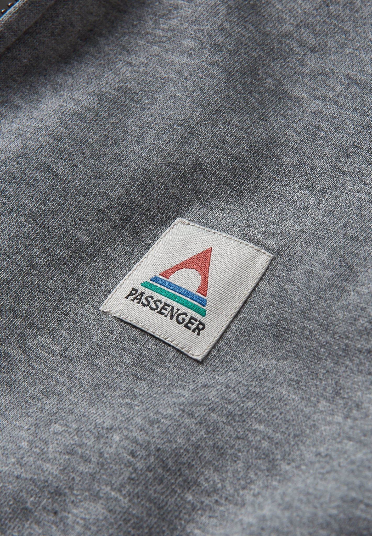 PASSENGER - Heritage Full Zip Recycled Cotton Hoodie - Dark Grey Marl - BACKYARD