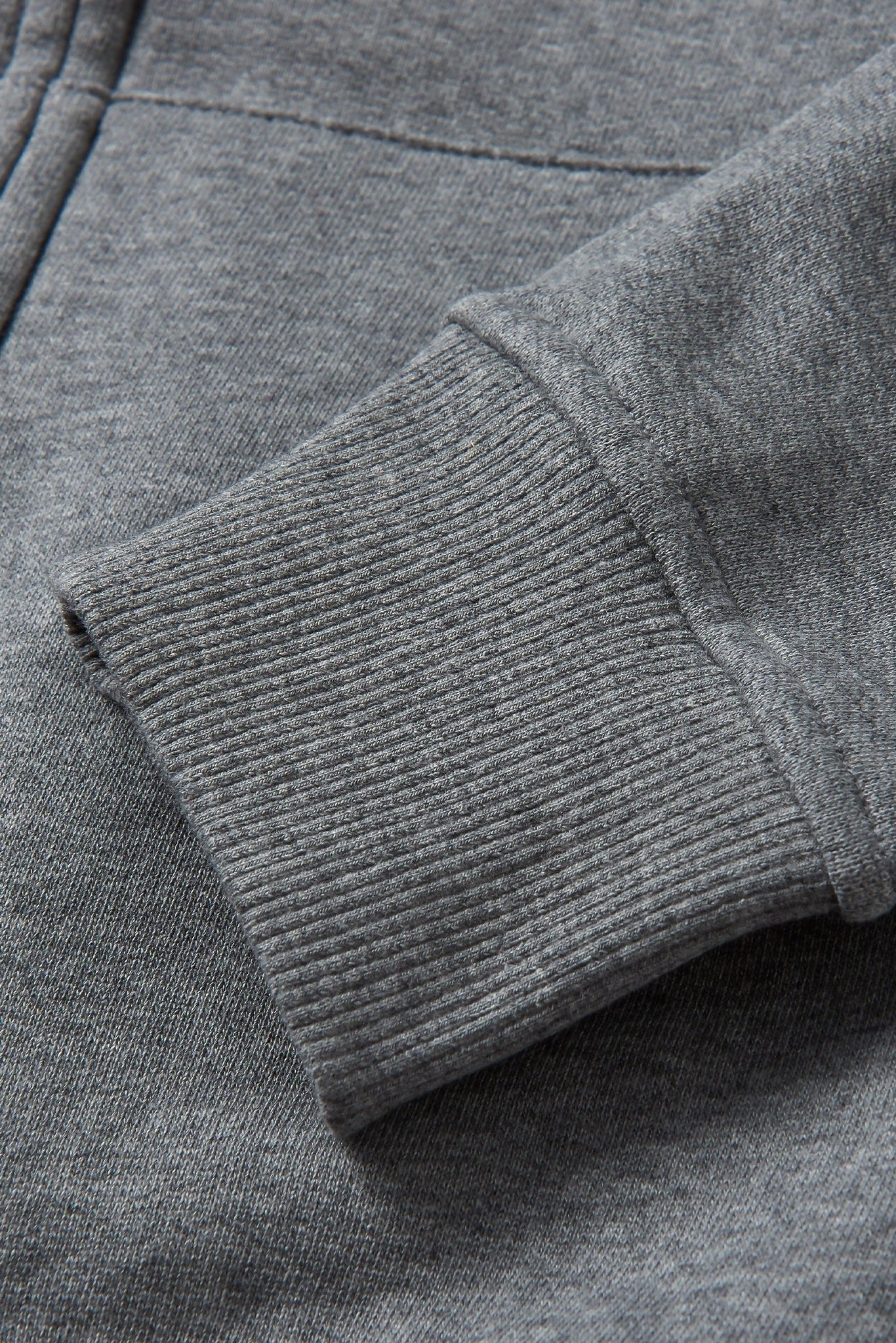 PASSENGER - Heritage Full Zip Recycled Cotton Hoodie - Dark Grey Marl - BACKYARD