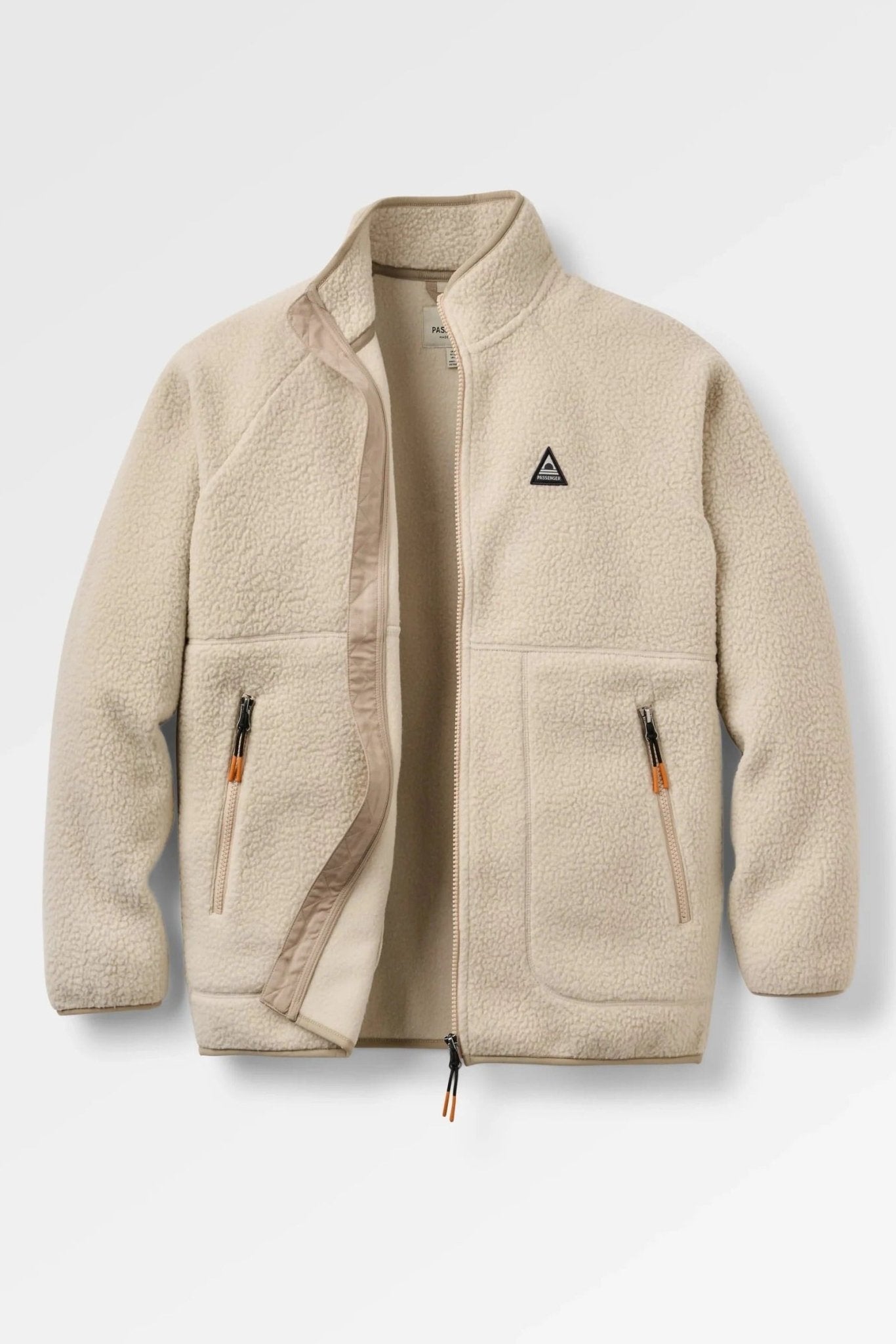 PASSENGER-Home Full Zip Recycled Sherpa Fleece-Oatmeal-BACKYARD
