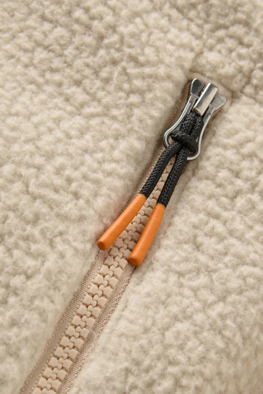 PASSENGER-Home Full Zip Recycled Sherpa Fleece-Oatmeal-BACKYARD