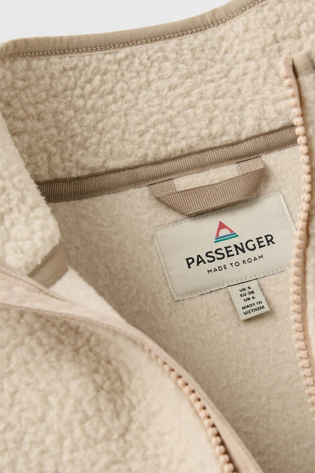 PASSENGER-Home Full Zip Recycled Sherpa Fleece-Oatmeal-BACKYARD