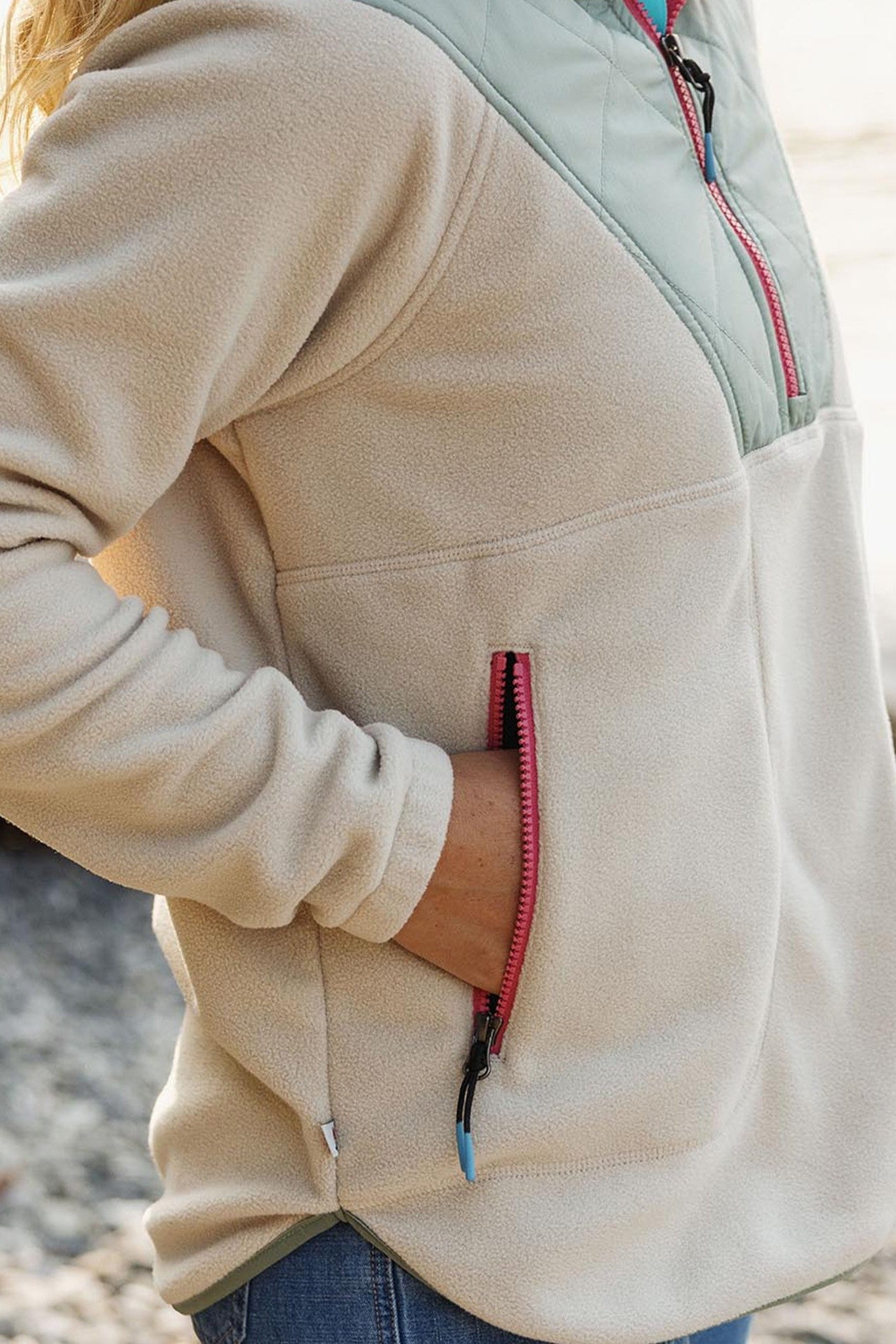 PASSENGER - Juana Recycled Polar Hooded Fleece - Oatmeal - BACKYARD