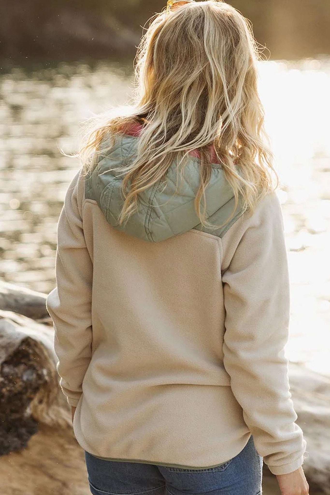 PASSENGER - Juana Recycled Polar Hooded Fleece - Oatmeal - BACKYARD