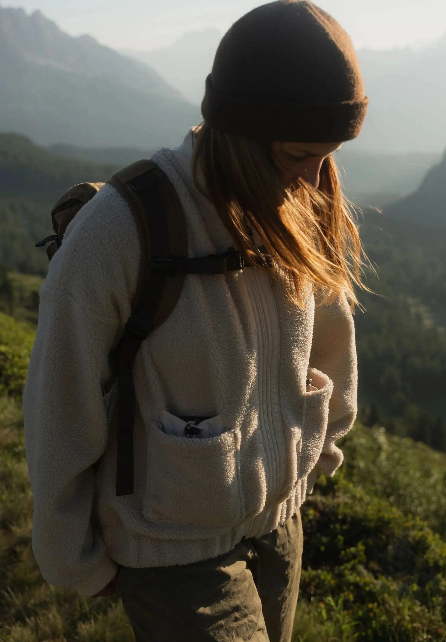 PASSENGER - Lucia Recycled Sherpa Fleece - Vintage White - BACKYARD