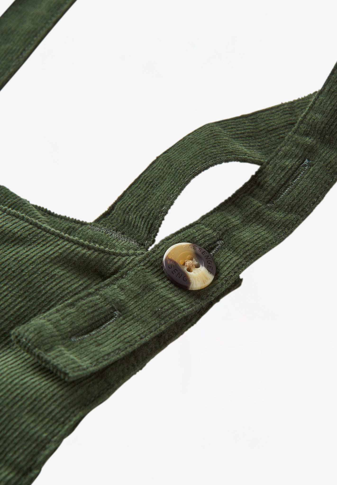 PASSENGER - Meadows Organic Cotton Corduroy Dungarees - Fir Tree - BACKYARD