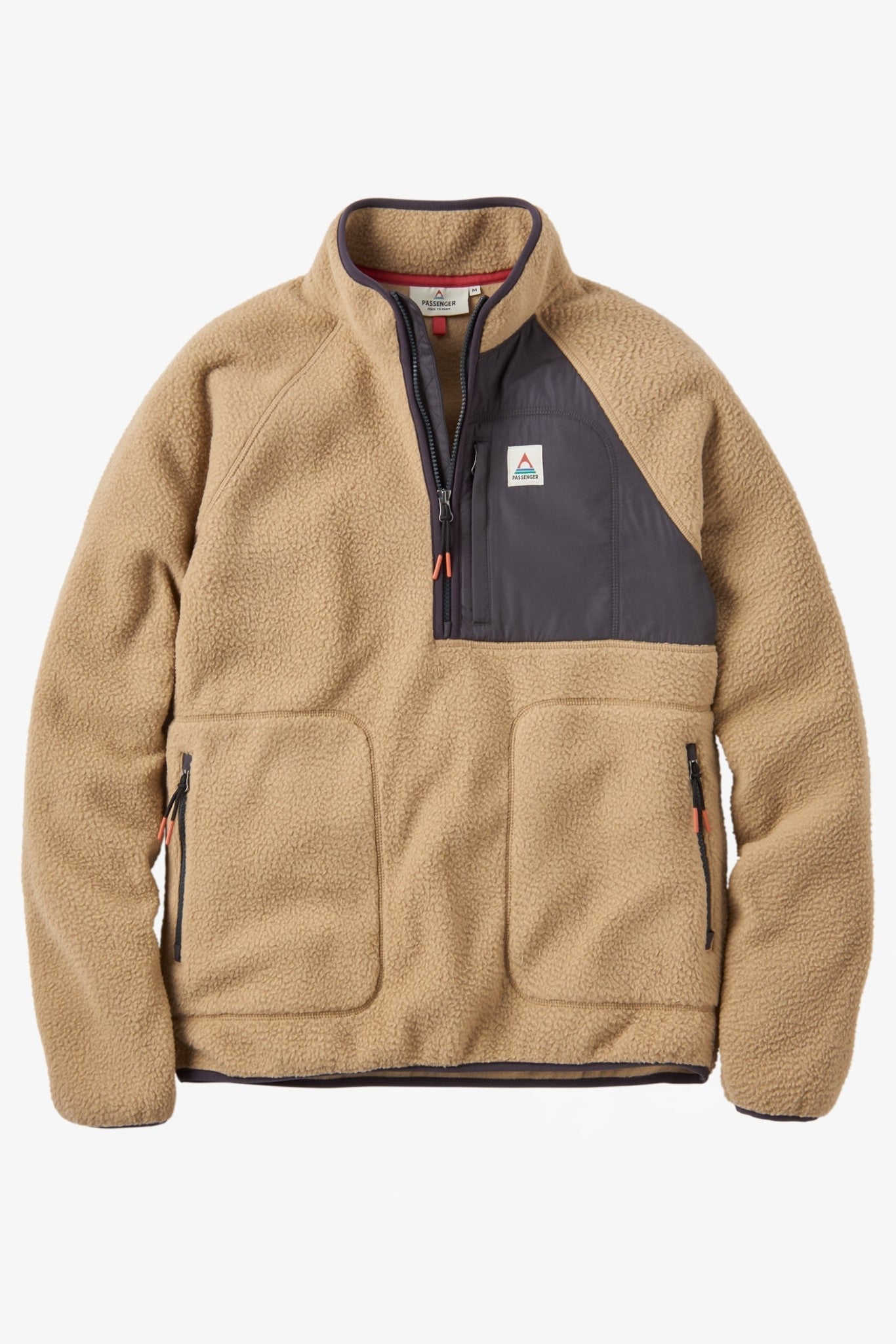 PASSENGER - Offgrid 2.0 1/2 Zip Recycled Sherpa - Fleece - Biscuit - BACKYARD