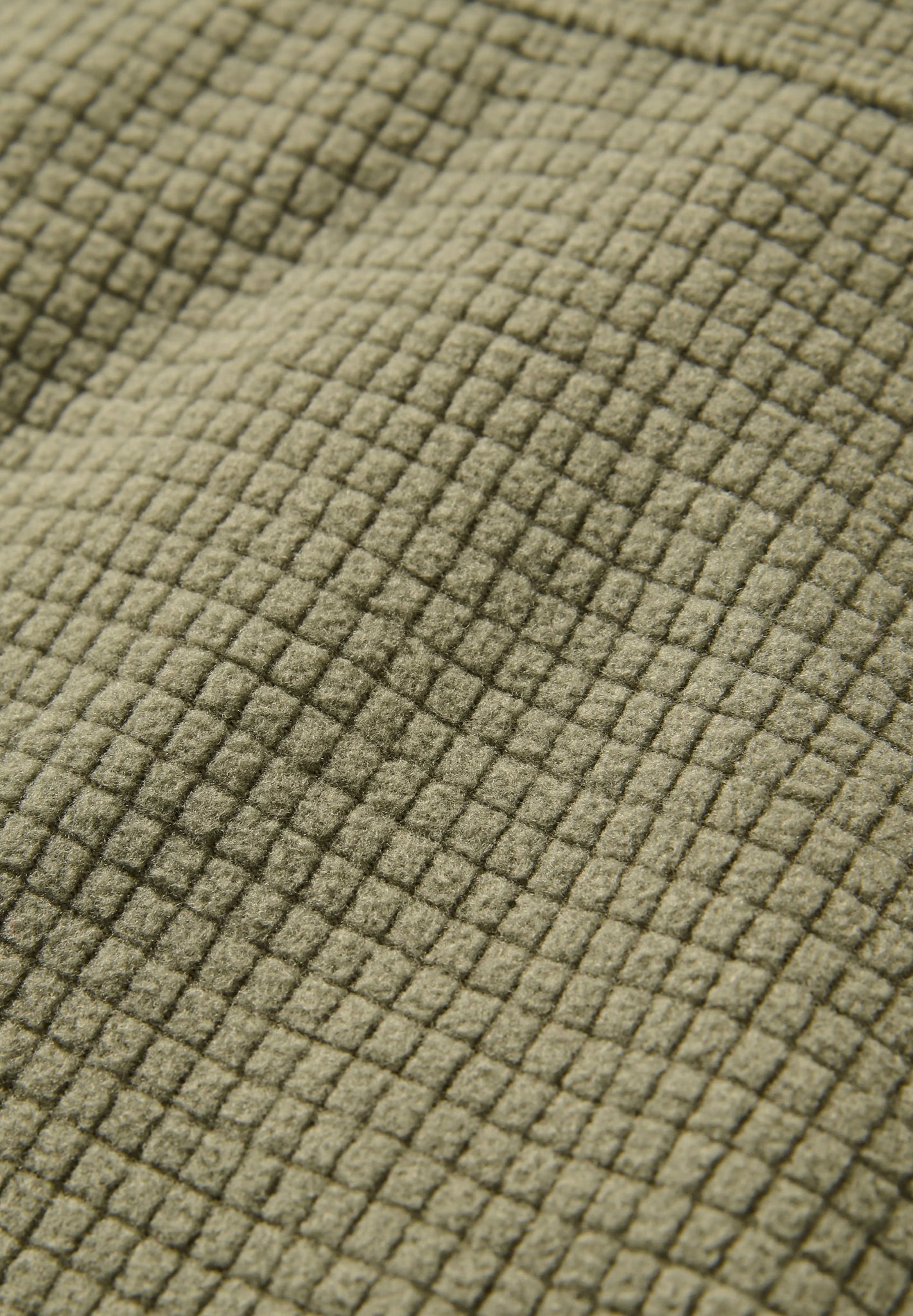 PASSENGER - Point Grid Recycled Fleece Hoodie - Dusty Olive - BACKYARD