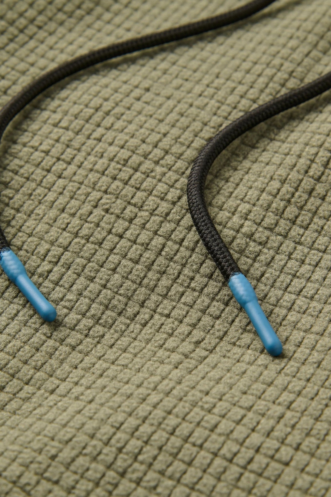 PASSENGER - Point Grid Recycled Fleece Hoodie - Dusty Olive - BACKYARD