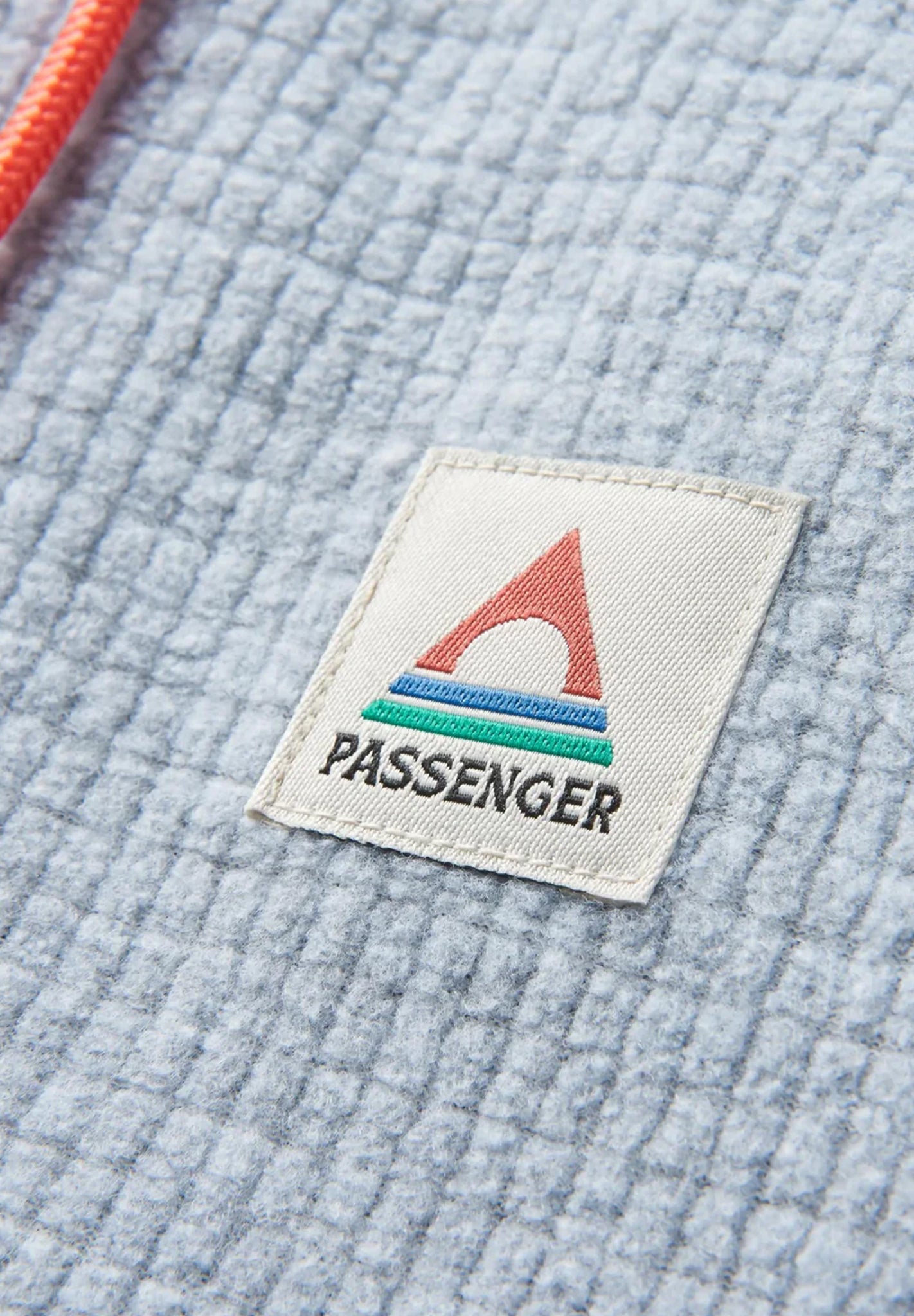 PASSENGER - Point Grid Recycled Fleece Hoodie - Grey Marl - BACKYARD