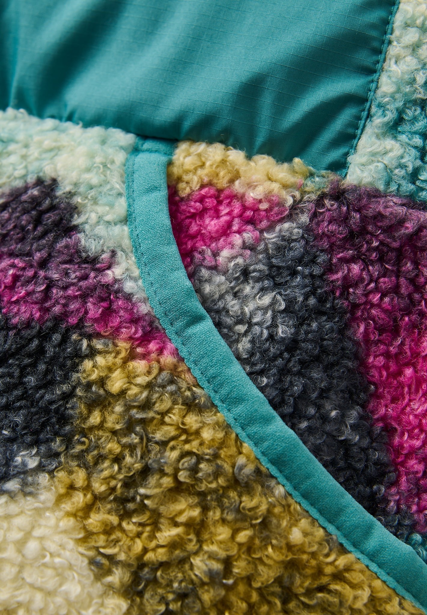 PASSENGER - Ravi Recycled Sherpa Fleece - Mosaic Mountain Charcoal - BACKYARD