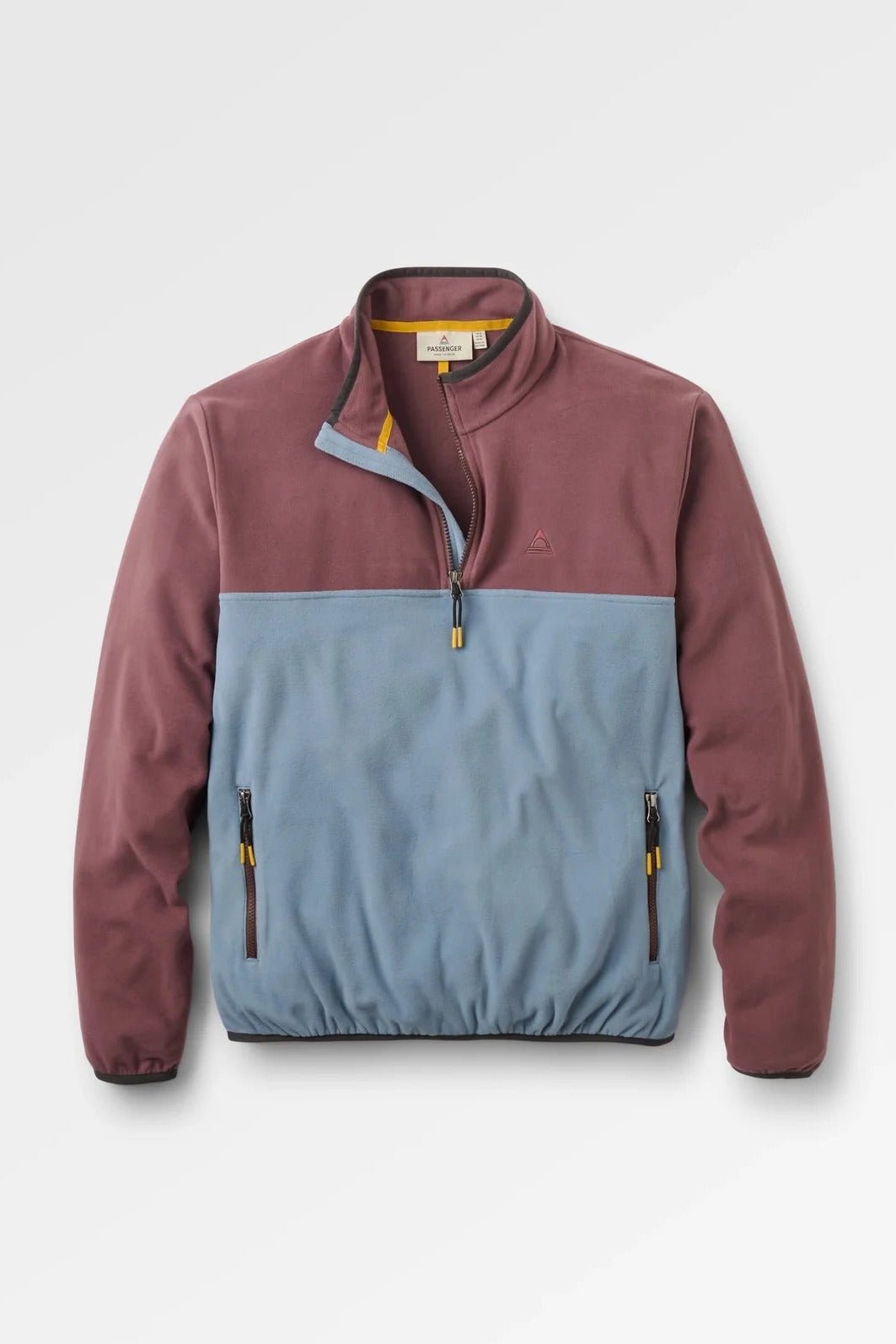 PASSENGER-Set Off Recycled Polar 1/4 Zip Fleece 2.0-Brambleberry Stormy Blue-BACKYARD