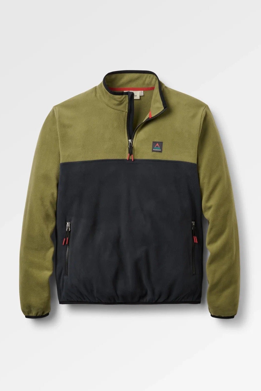 PASSENGER-Set Off Recycled Polar 1/4 Zip Fleece 2.0-Khaki-BACKYARD