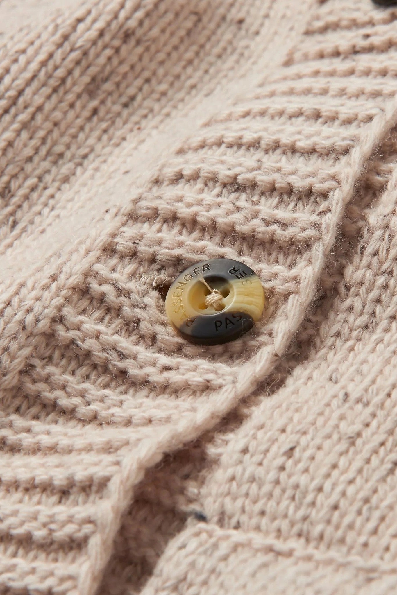 PASSENGER - Snoozle Recycled Knitted Hooded Cardigan - Oatmeal - BACKYARD