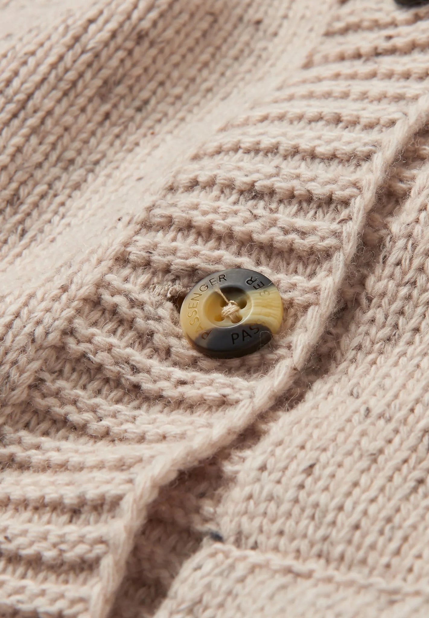 PASSENGER - Snoozle Recycled Knitted Hooded Cardigan - Oatmeal - BACKYARD