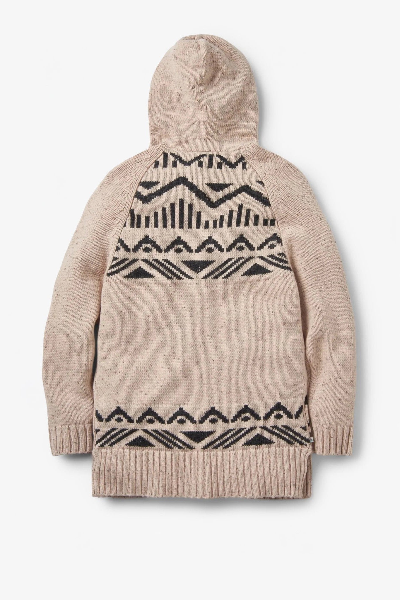 PASSENGER - Snoozle Recycled Knitted Hooded Cardigan - Oatmeal - BACKYARD
