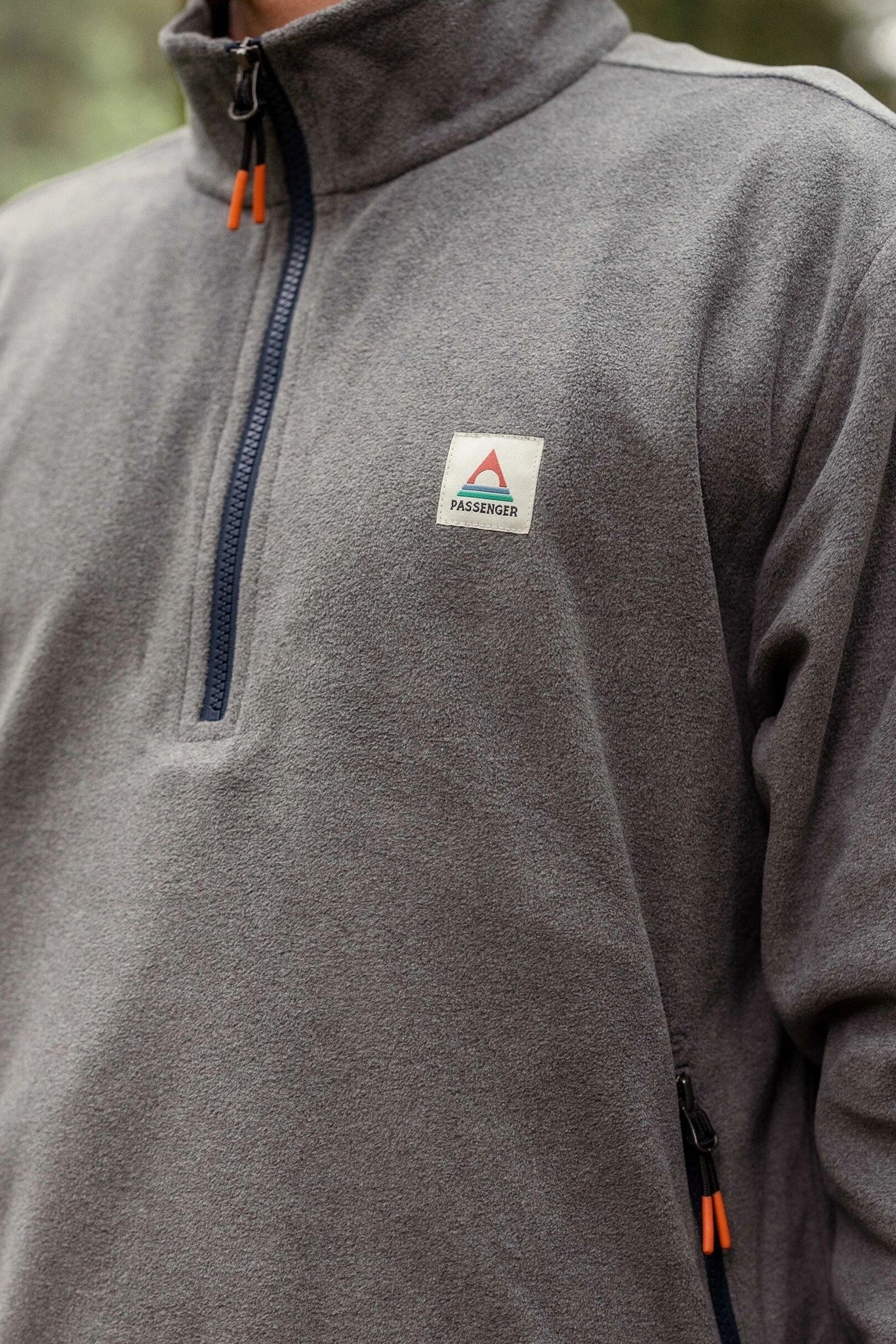 PASSENGER - Switchback Recycled Micro Polartec® Fleece - Grey Marl 2 - BACKYARD