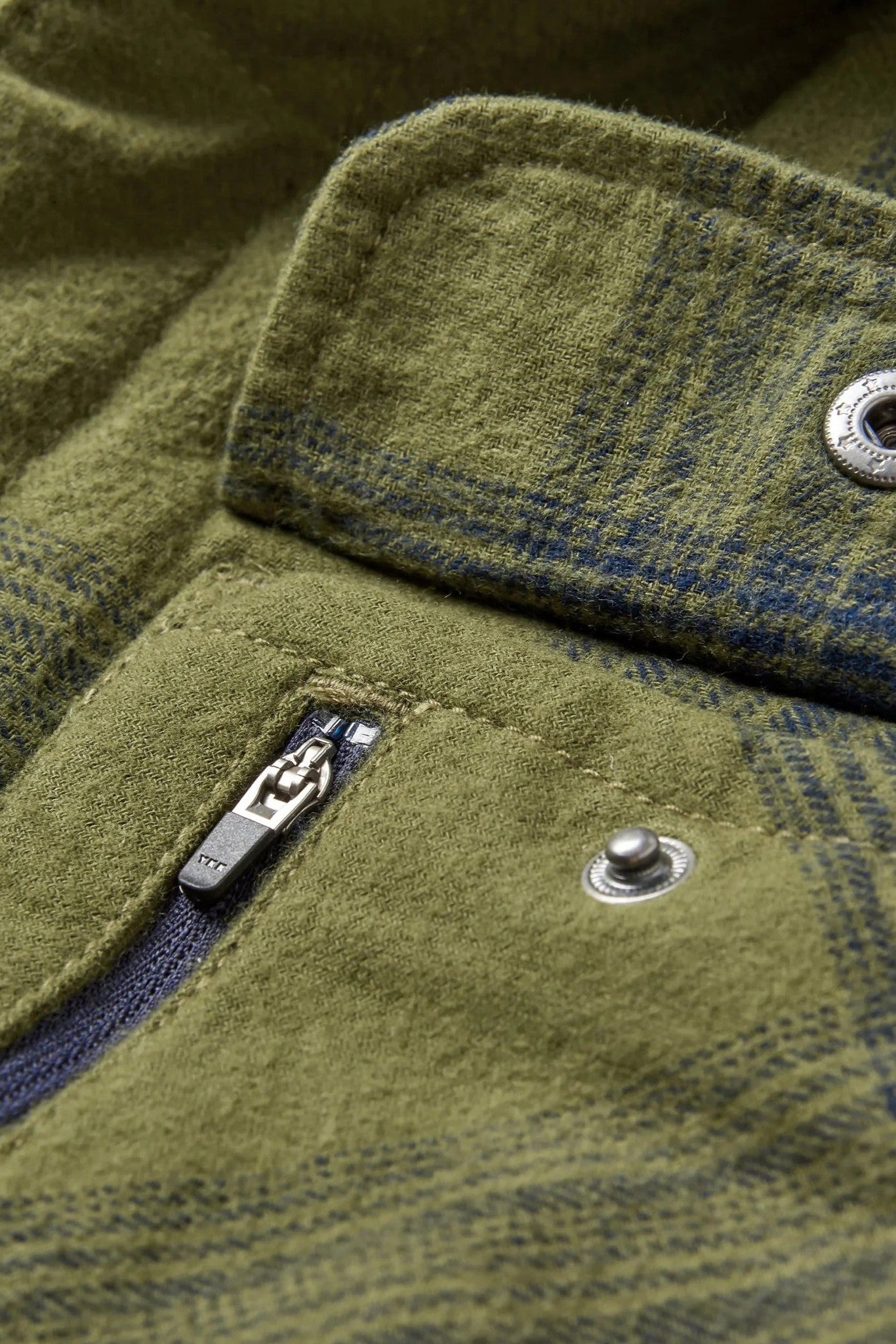 PASSENGER - Taranaki Quilted Overshirt - Navy Khaki Check - BACKYARD