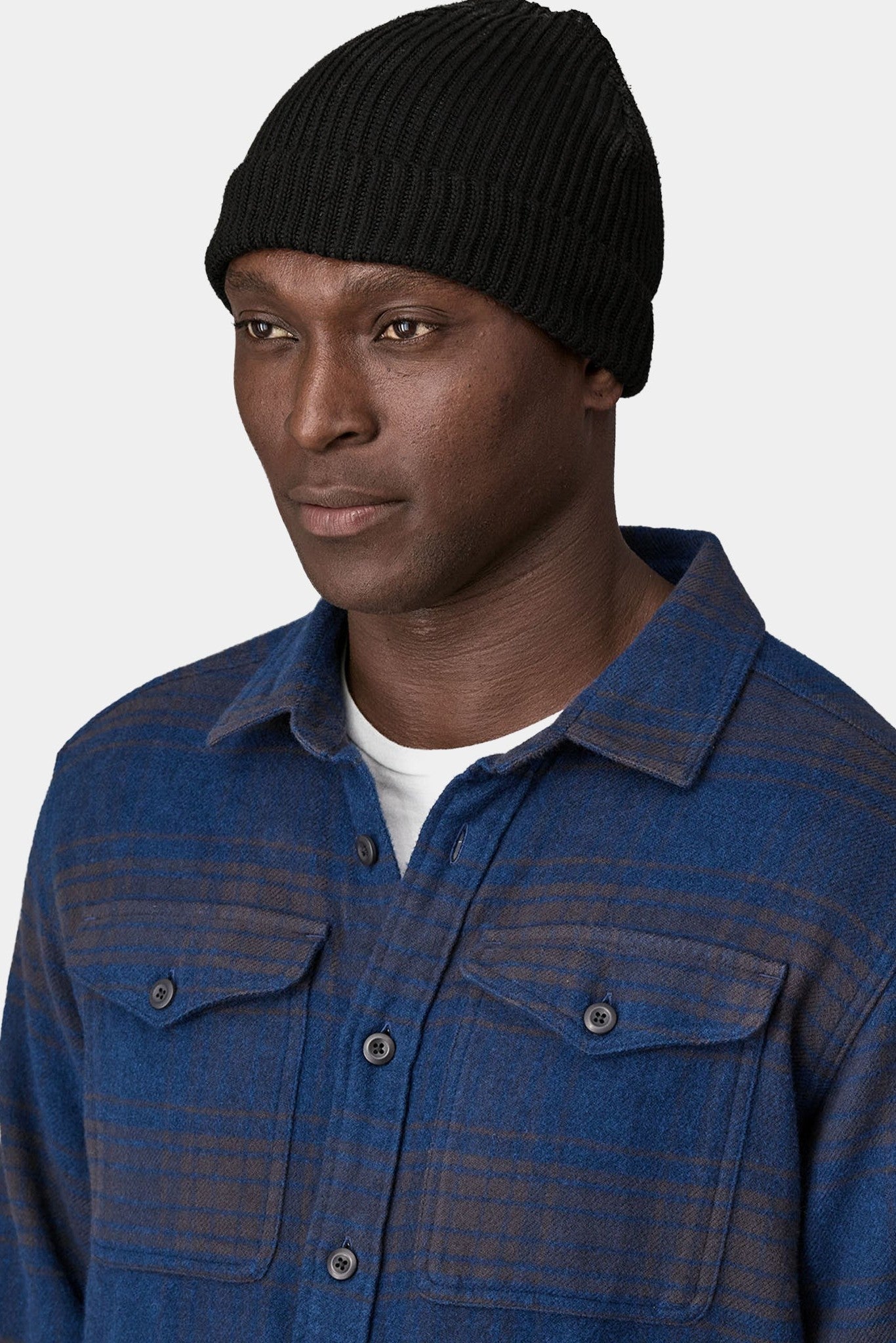 PATAGONIA - Fishermans Rolled Beanie - Black - BACKYARD