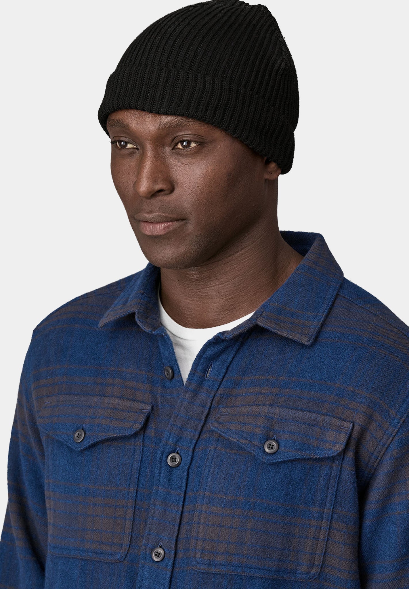 PATAGONIA - Fishermans Rolled Beanie - Black - BACKYARD