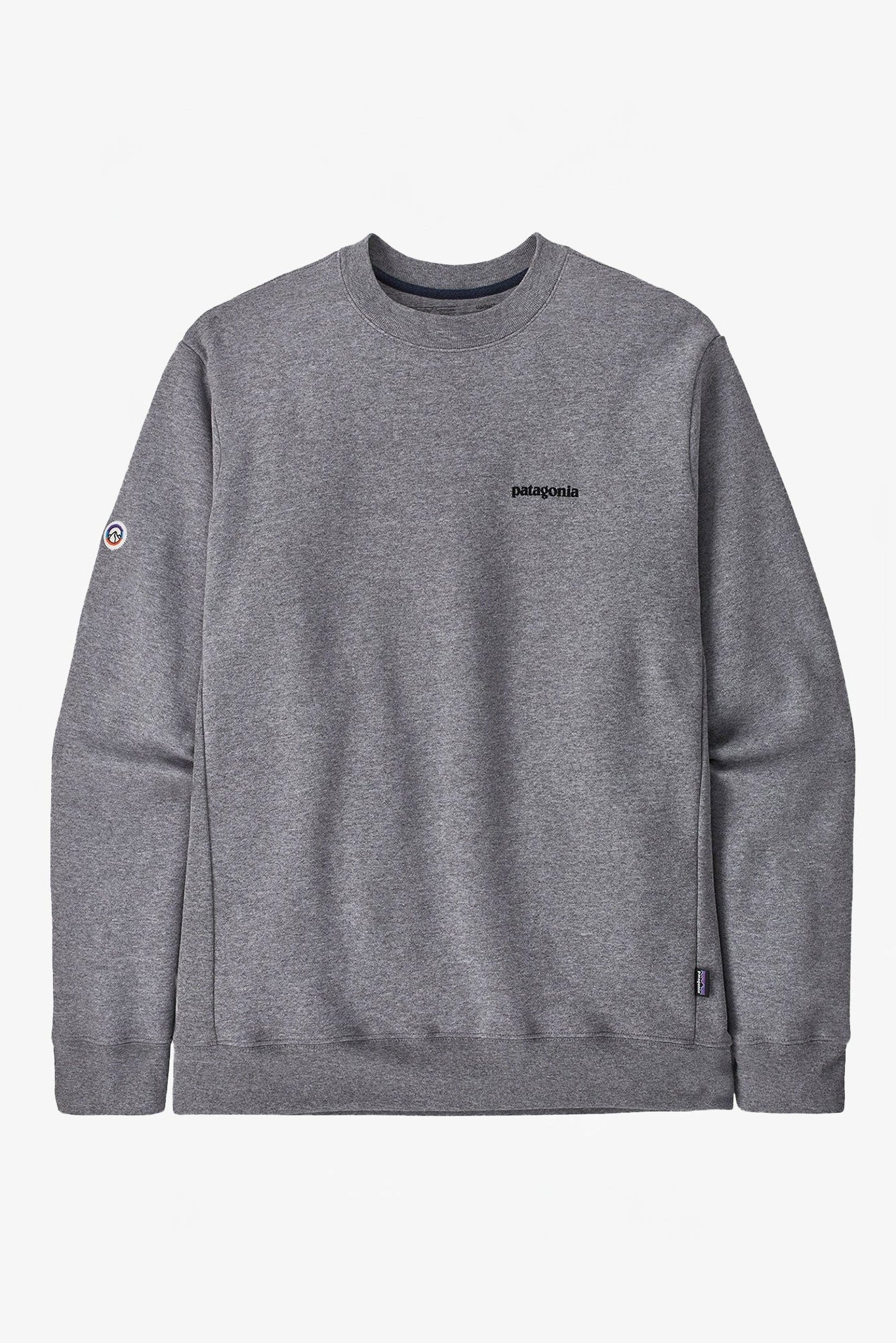 PATAGONIA - Fitz Roy Icon Uprisal Crew Sweatshirt - Gravel Heather - BACKYARD