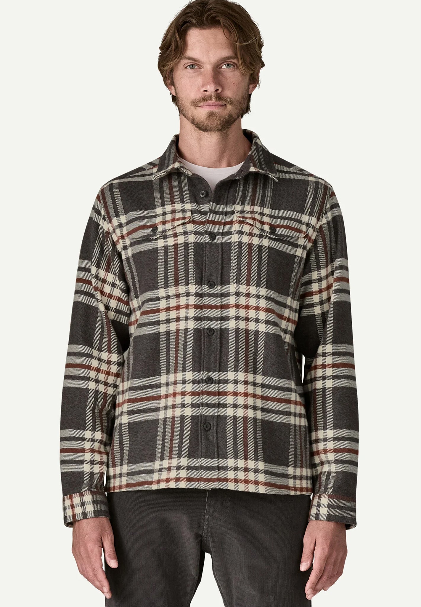 PATAGONIA - Men's Fjord Flannel Shirt - Catch: Ink Black - BACKYARD