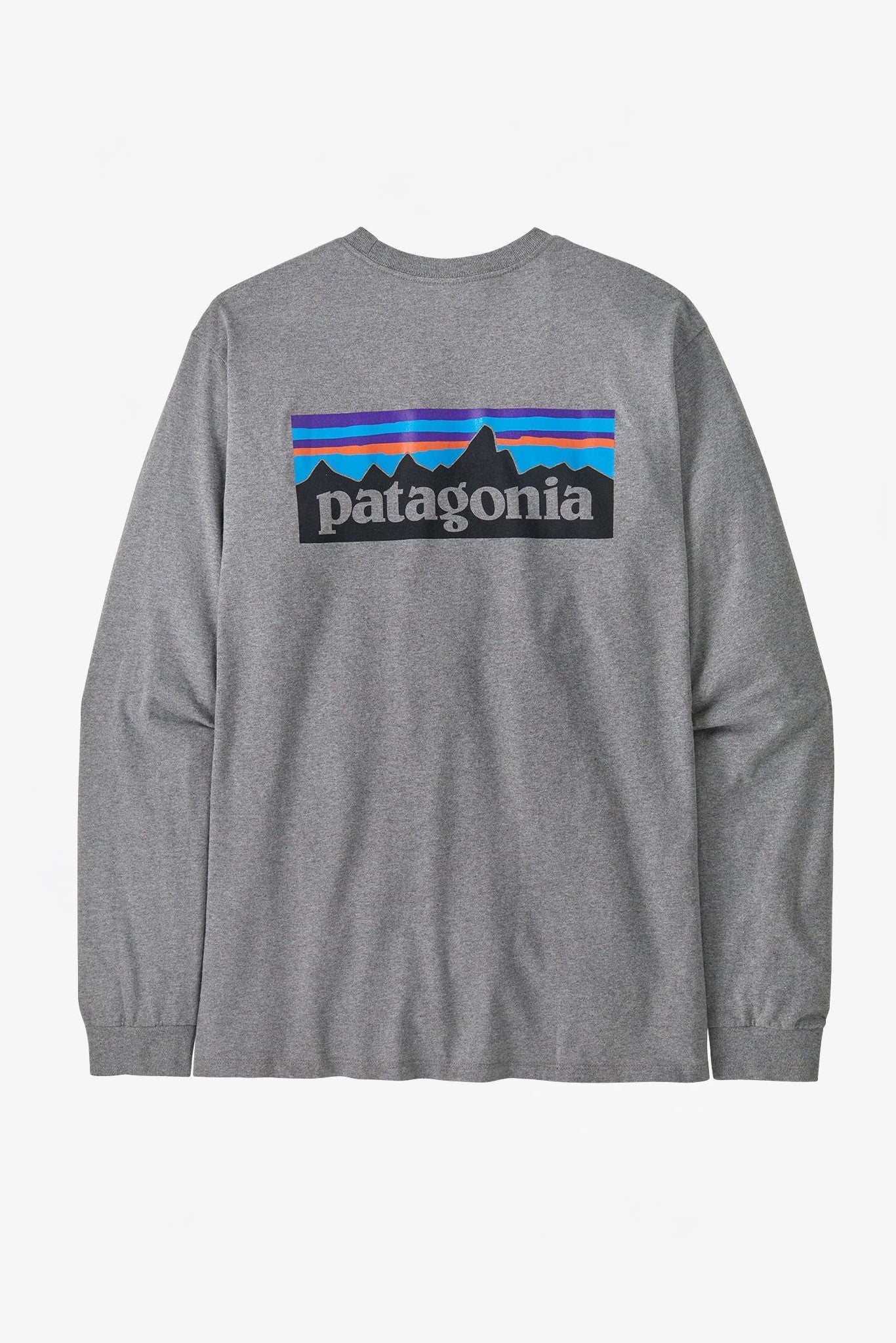 PATAGONIA - Men's Longsleeve P - 6 Logo Responsibili - Tee - Gravel Heather - BACKYARD