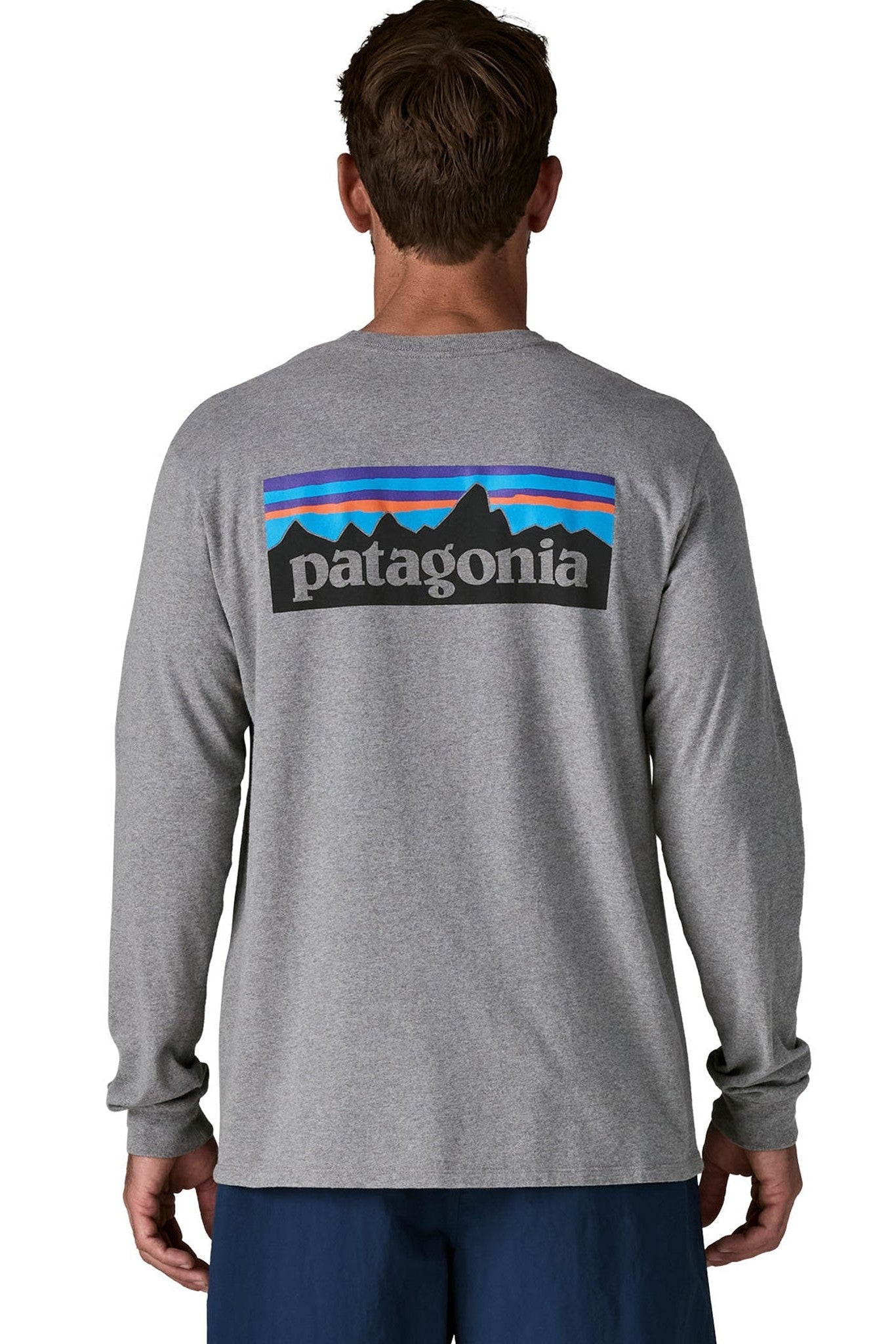 PATAGONIA - Men's Longsleeve P - 6 Logo Responsibili - Tee - Gravel Heather - BACKYARD