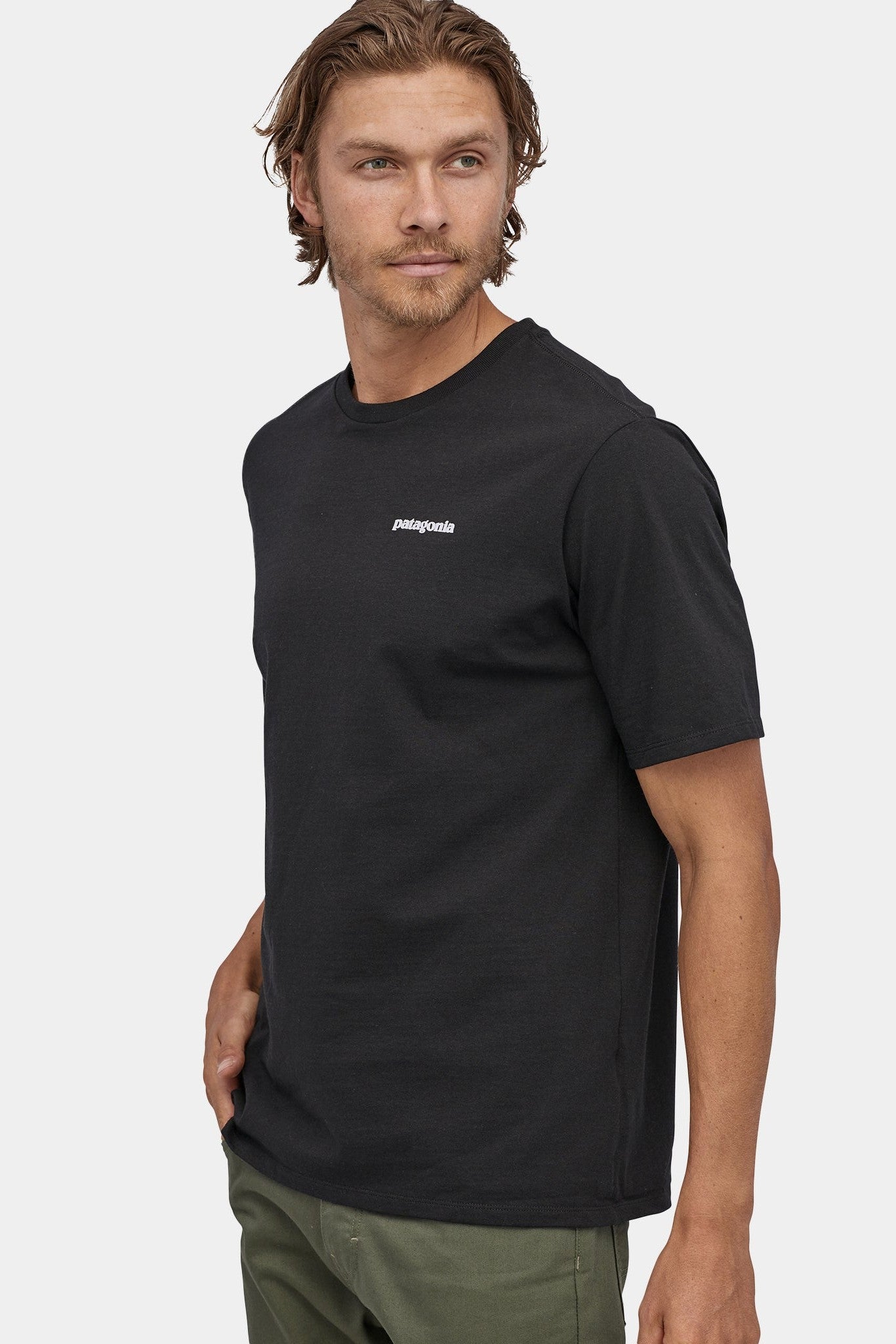 PATAGONIA - Men's P - 6 Logo Responsibili - Tee - Black - BACKYARD
