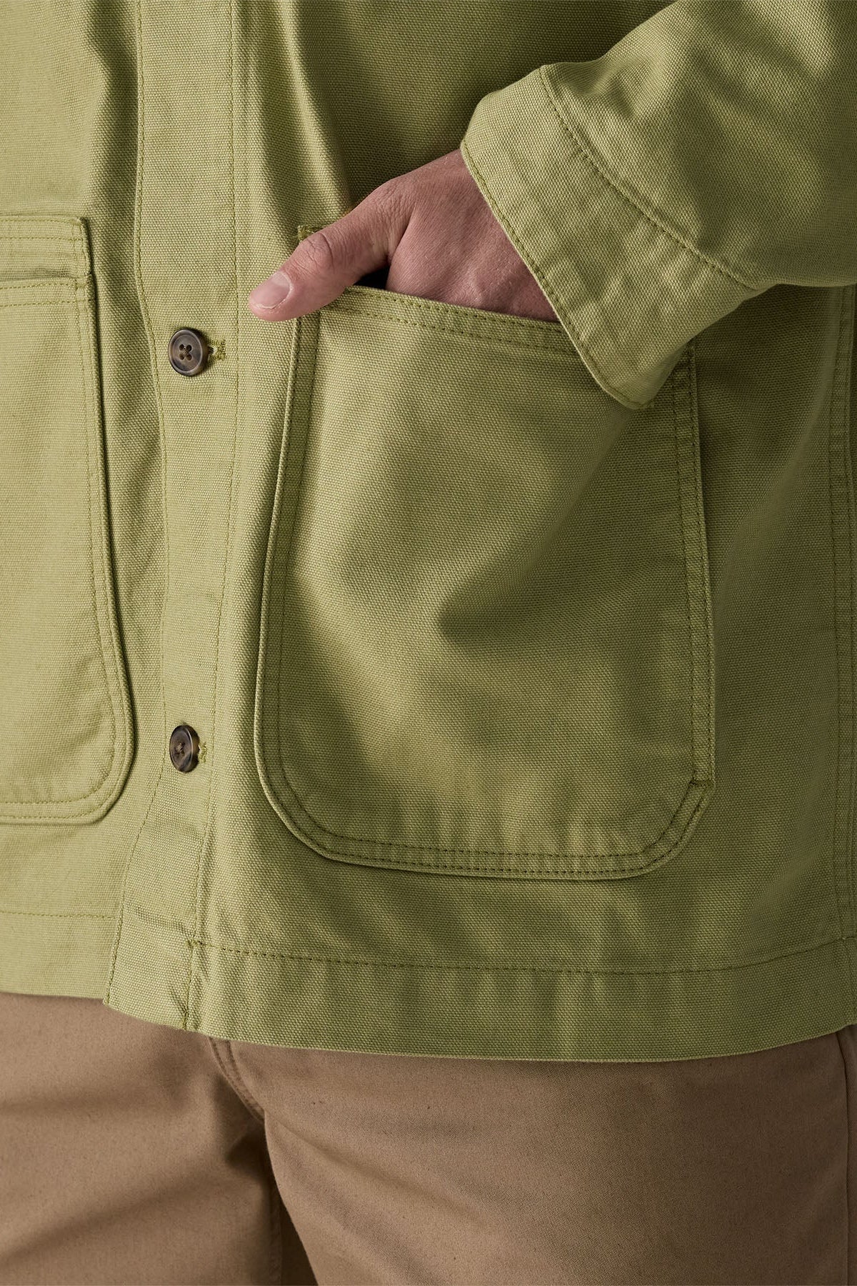 PATAGONIA - Men's Point Reyes Canvas Jacket - Gumtree Green - BACKYARD