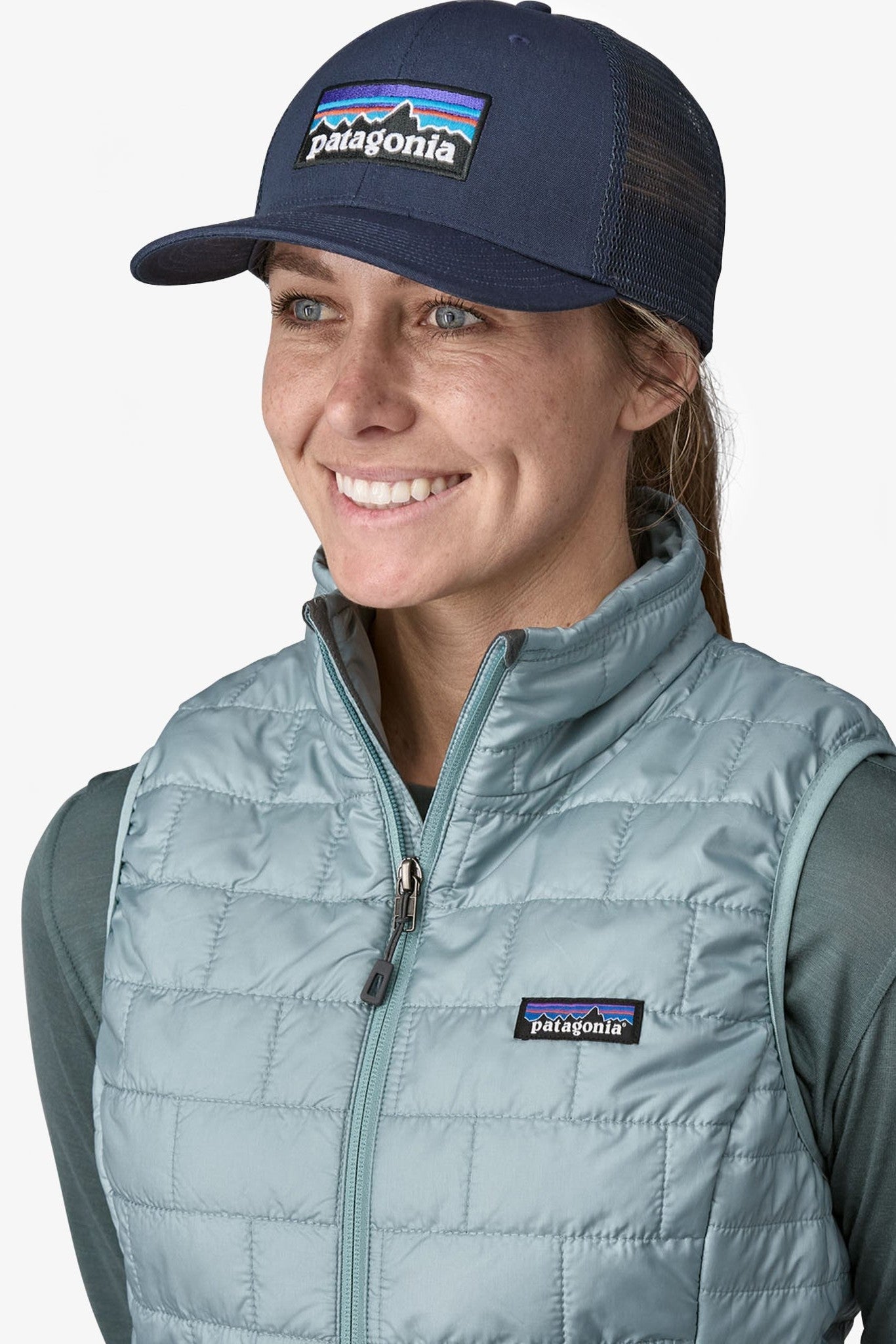 PATAGONIA - P - 6 Logo Trucker Hat - New Navy - BACKYARD