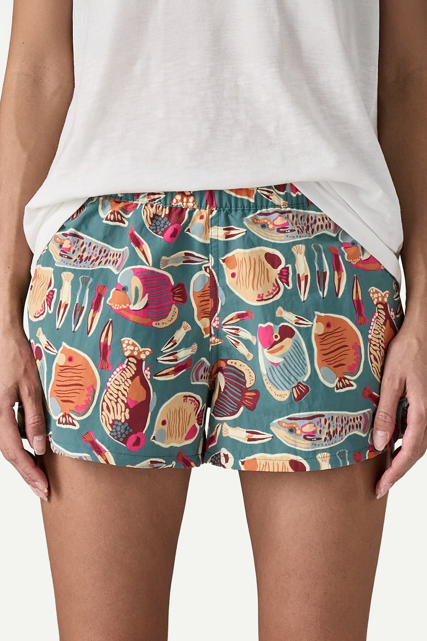 PATAGONIA - Women's Barely Baggies Shorts - Wrasse: Wetland Blue - BACKYARD