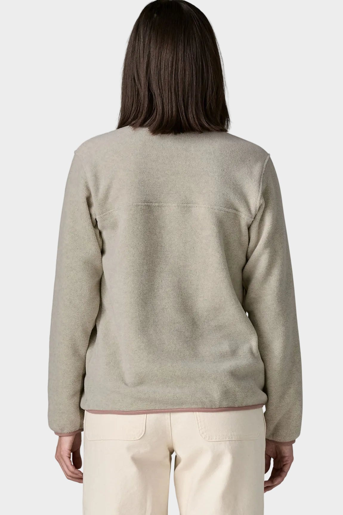 PATAGONIA-Women's Lightweight Synchilla Snap-T Pullover-Oatmeal Heather Moonrise Taupe-BACKYARD